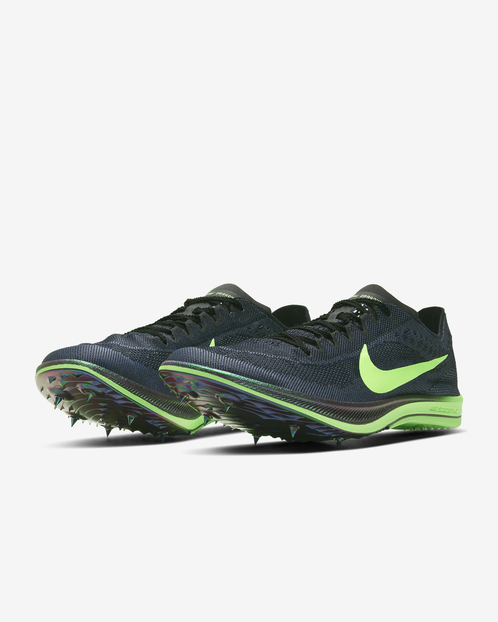 Nike ZoomX Dragonfly Athletics Distance Spikes - Black/Squadron Blue/Lime Blast