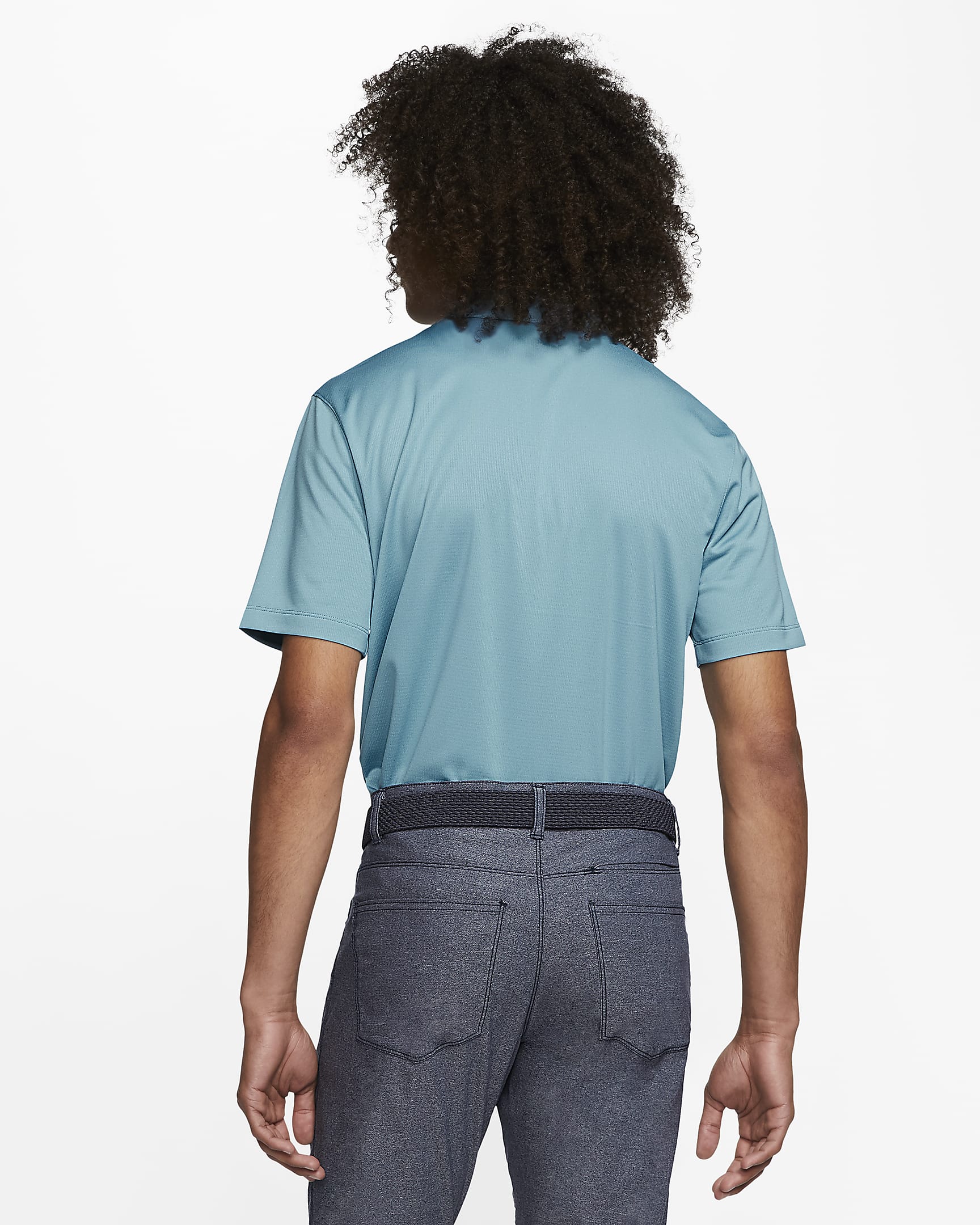 Nike Men's Football Polo - Cerulean/Black/White