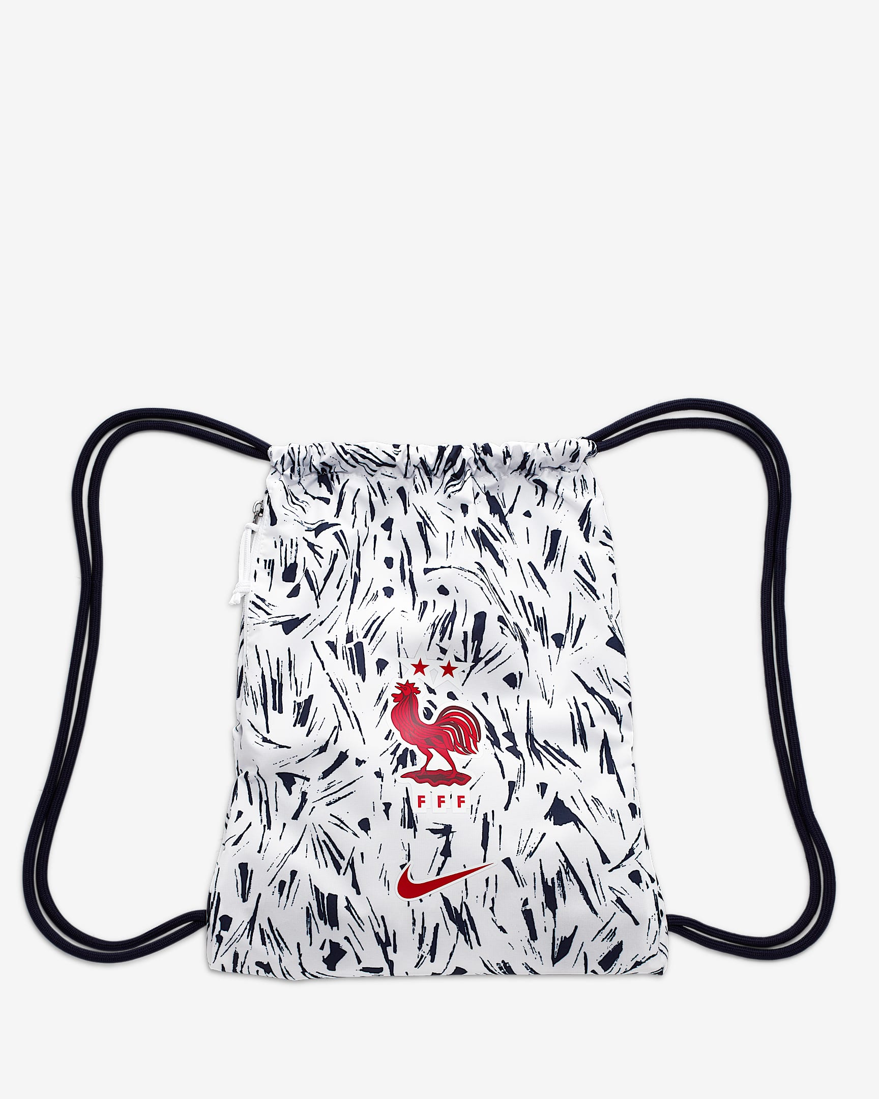 Bolsa de fútbol para gimnasio FFF Stadium - Blanco/Azul oscuro/Rojo universitario