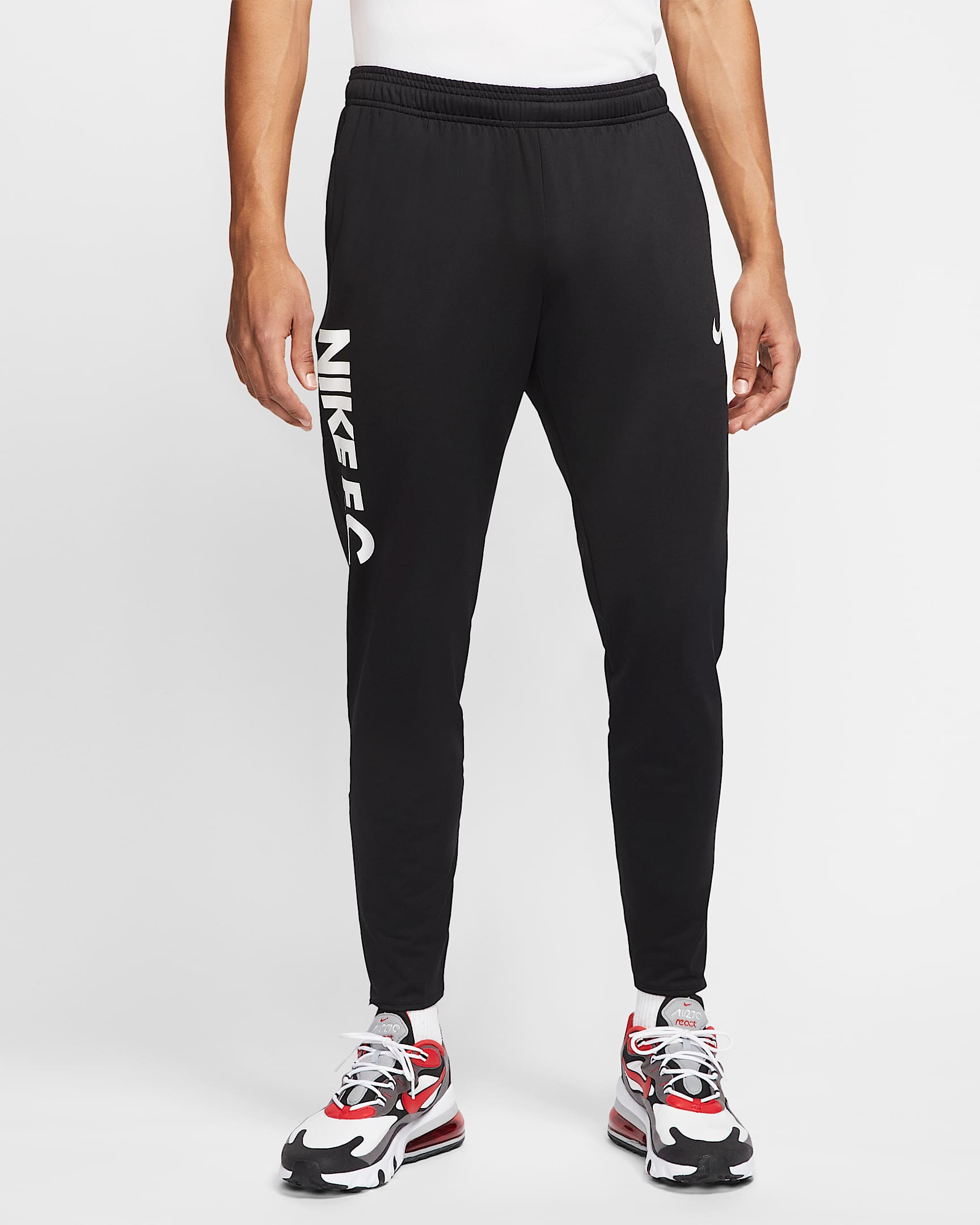 Pantalones de fútbol para hombre Nike F.C. Essential - Negro/Blanco/Blanco