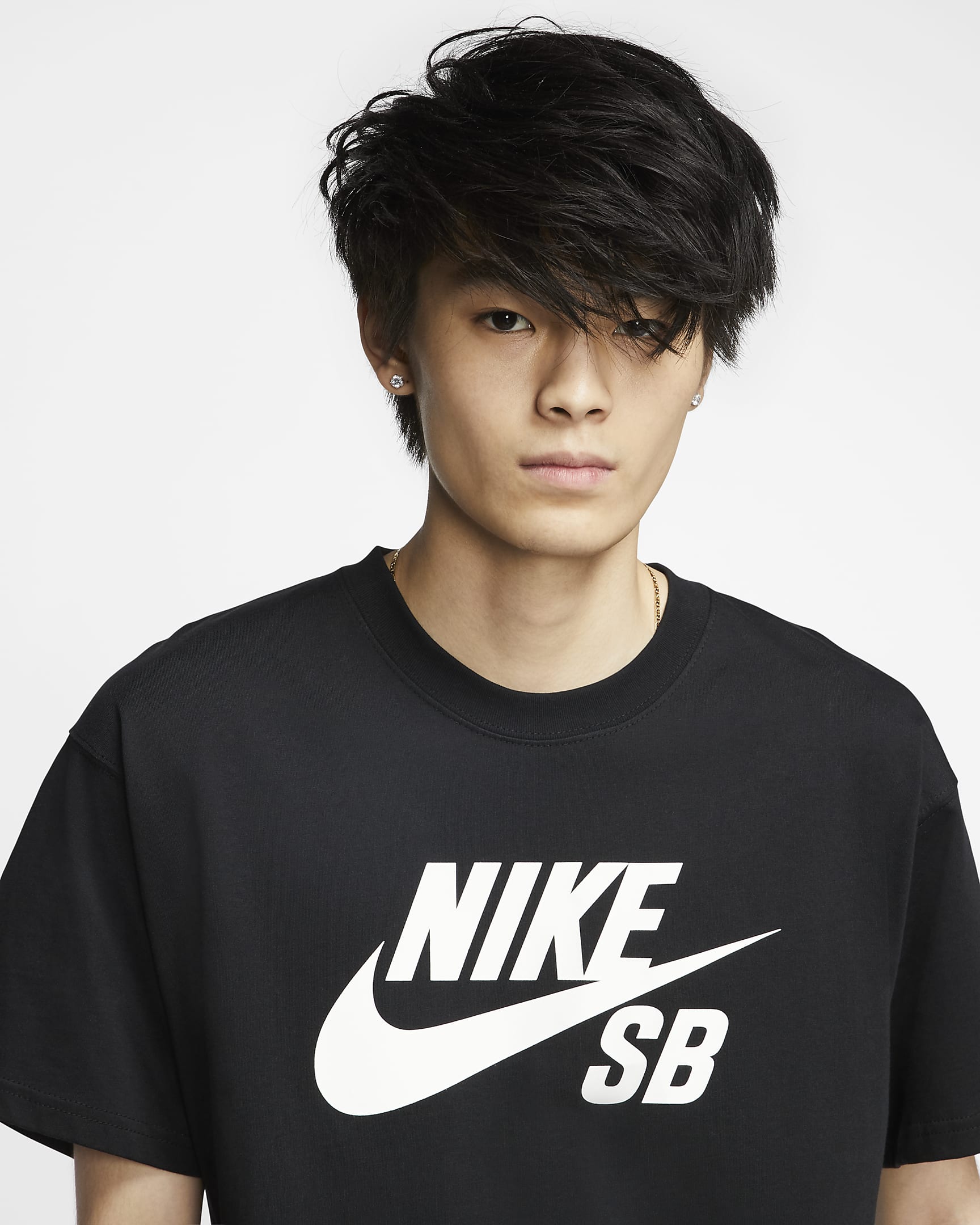 Nike SB Logo Skate T-Shirt - Black/White