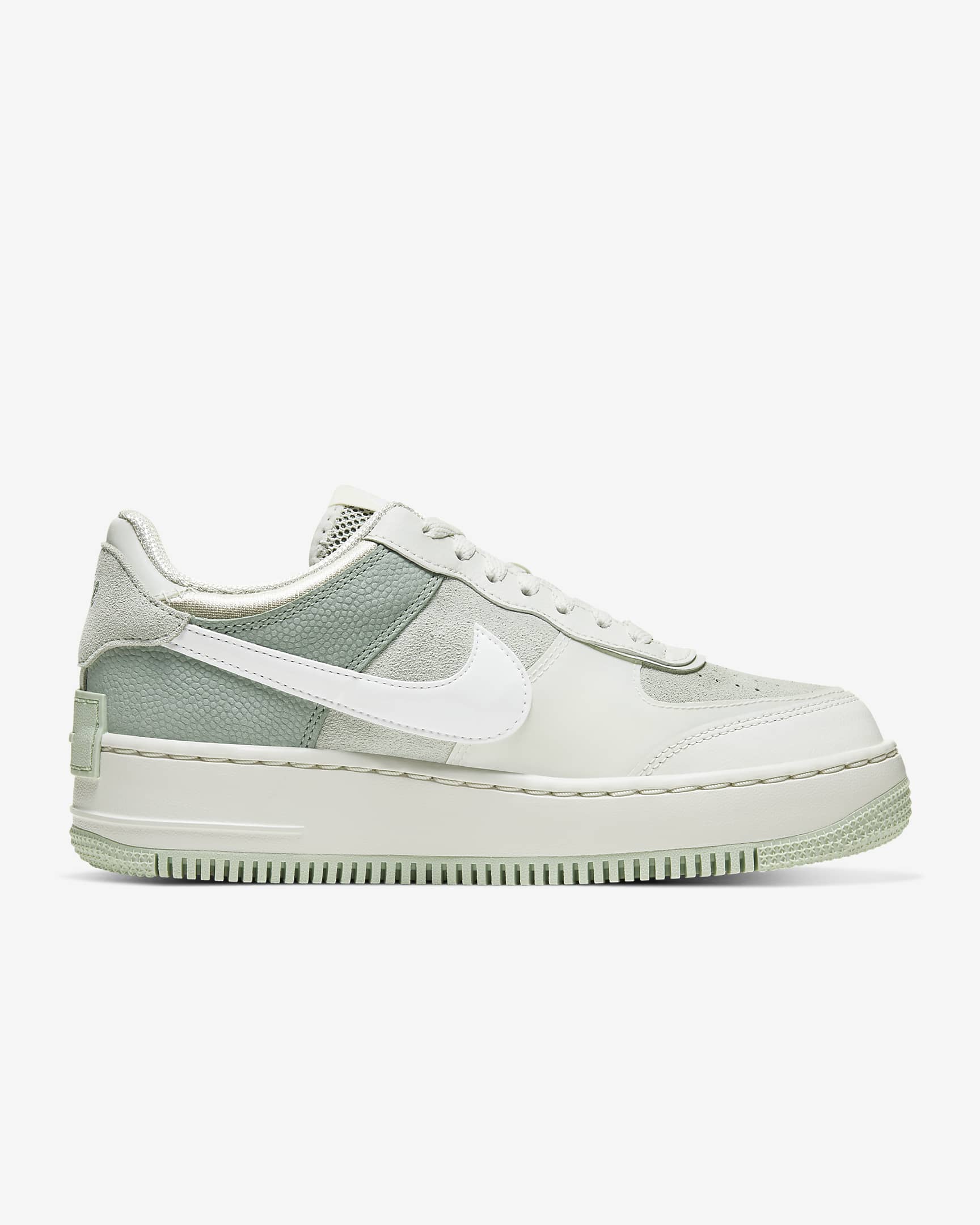 Sapatilhas Nike Air Force 1 Shadow para mulher - Spruce Aura/Pistachio Frost/Prateado Pine/Branco