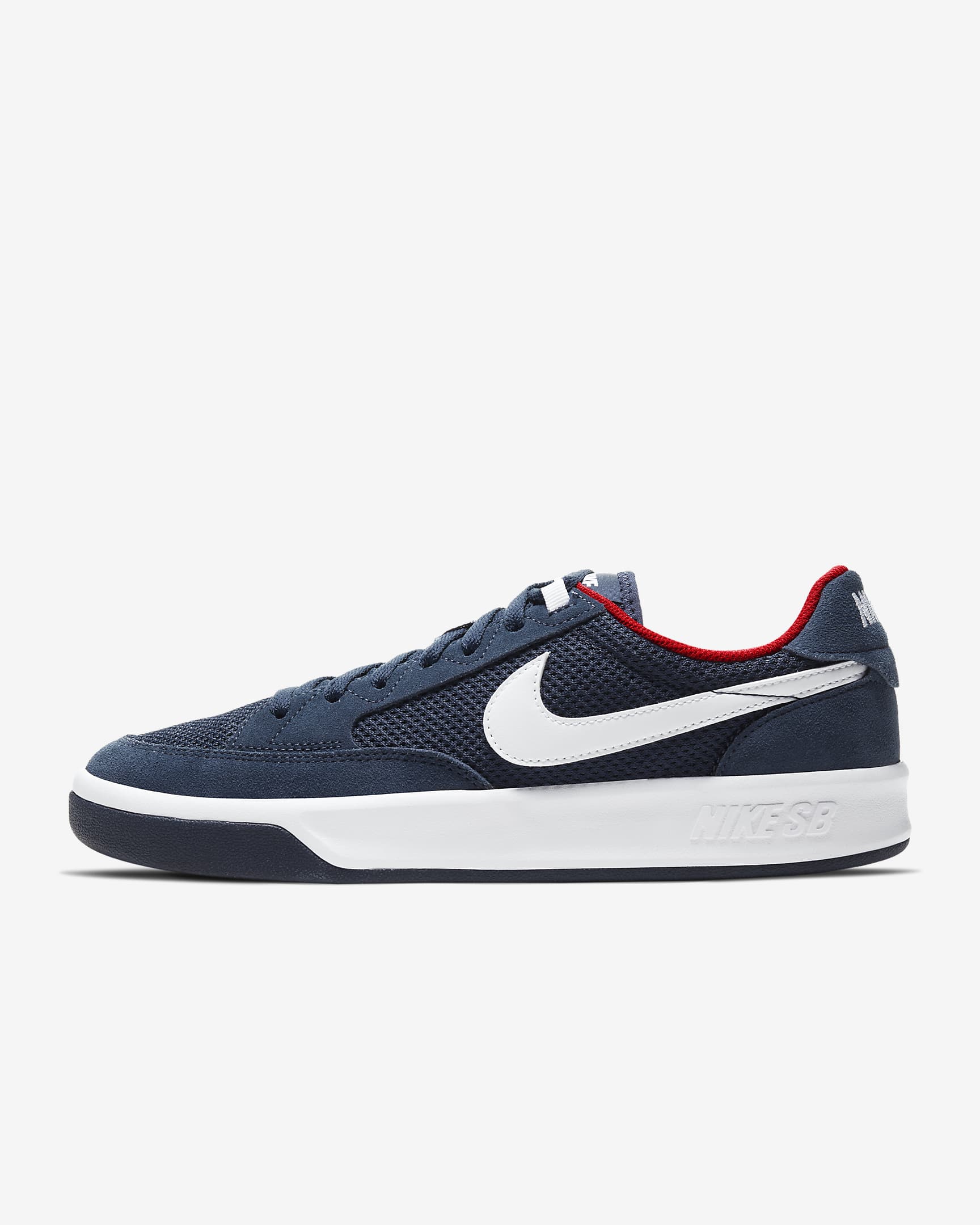 Nike SB Adversary Skate Shoe - Midnight Navy/Midnight Navy/University Red/White