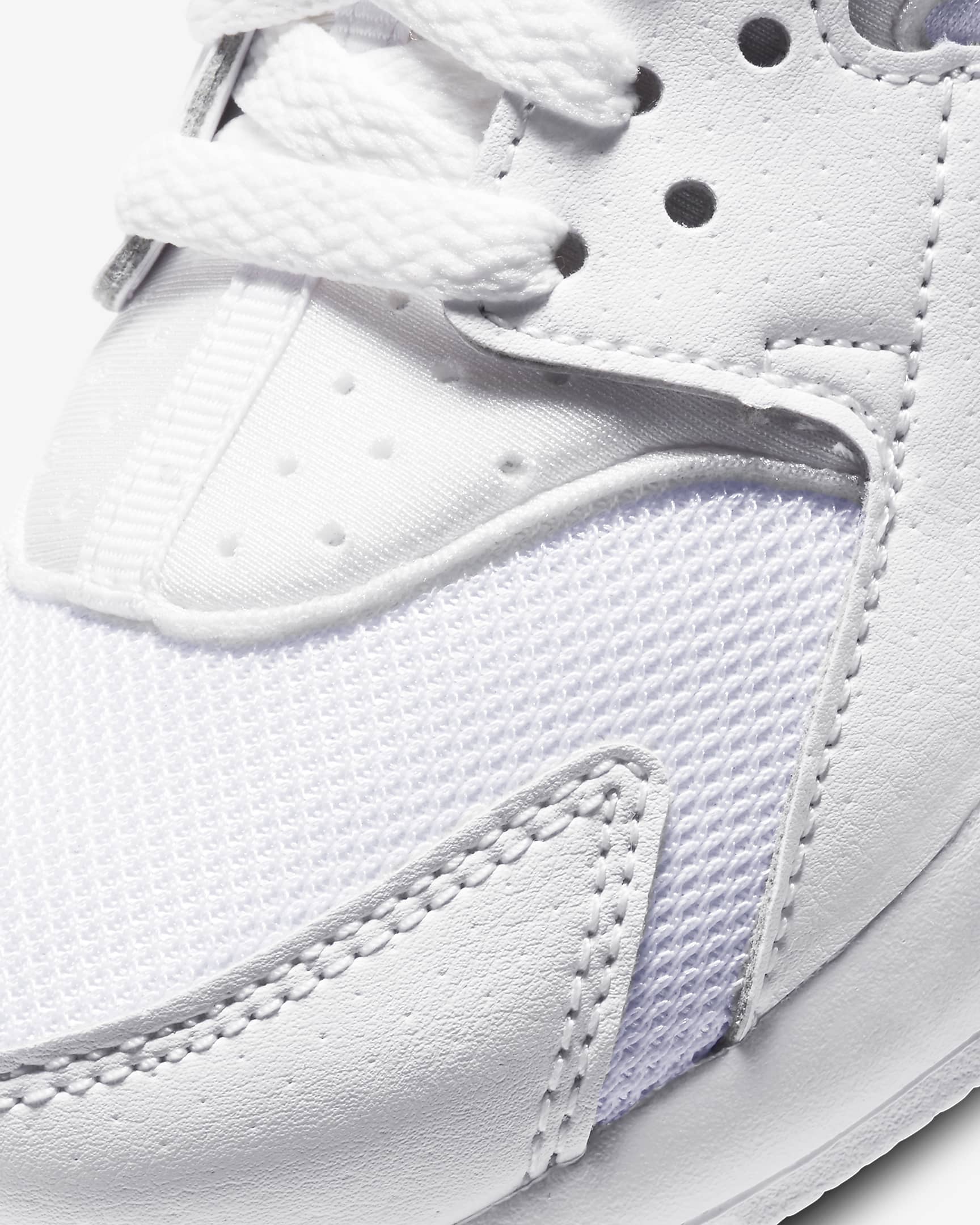 Nike Huarache Run Big Kids' Shoes - White/Pure Platinum/White