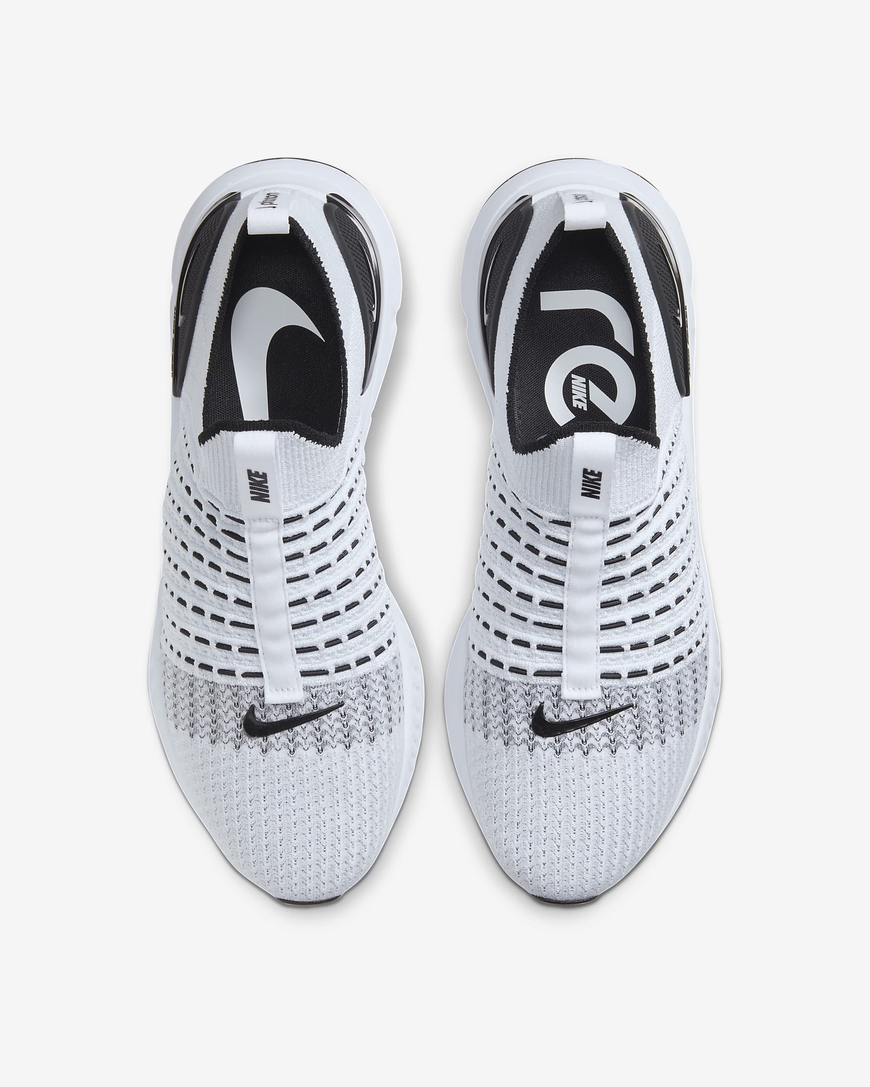 รองเท้าวิ่งโร้ดรันนิ่งผู้ชาย Nike React Phantom Run Flyknit 2 - True White/ดำ/Pure Platinum/ขาว