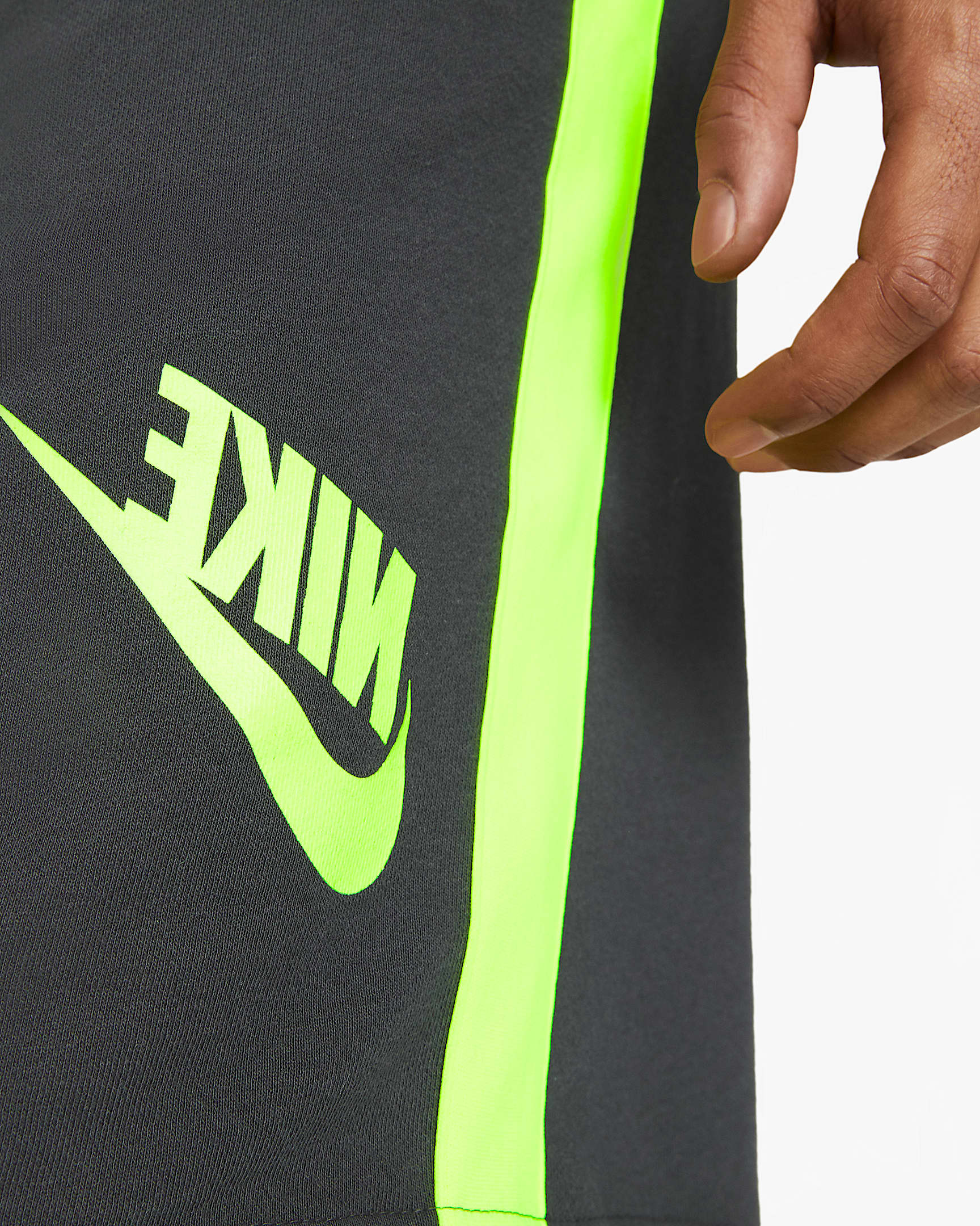 nike french terry shorts yellow