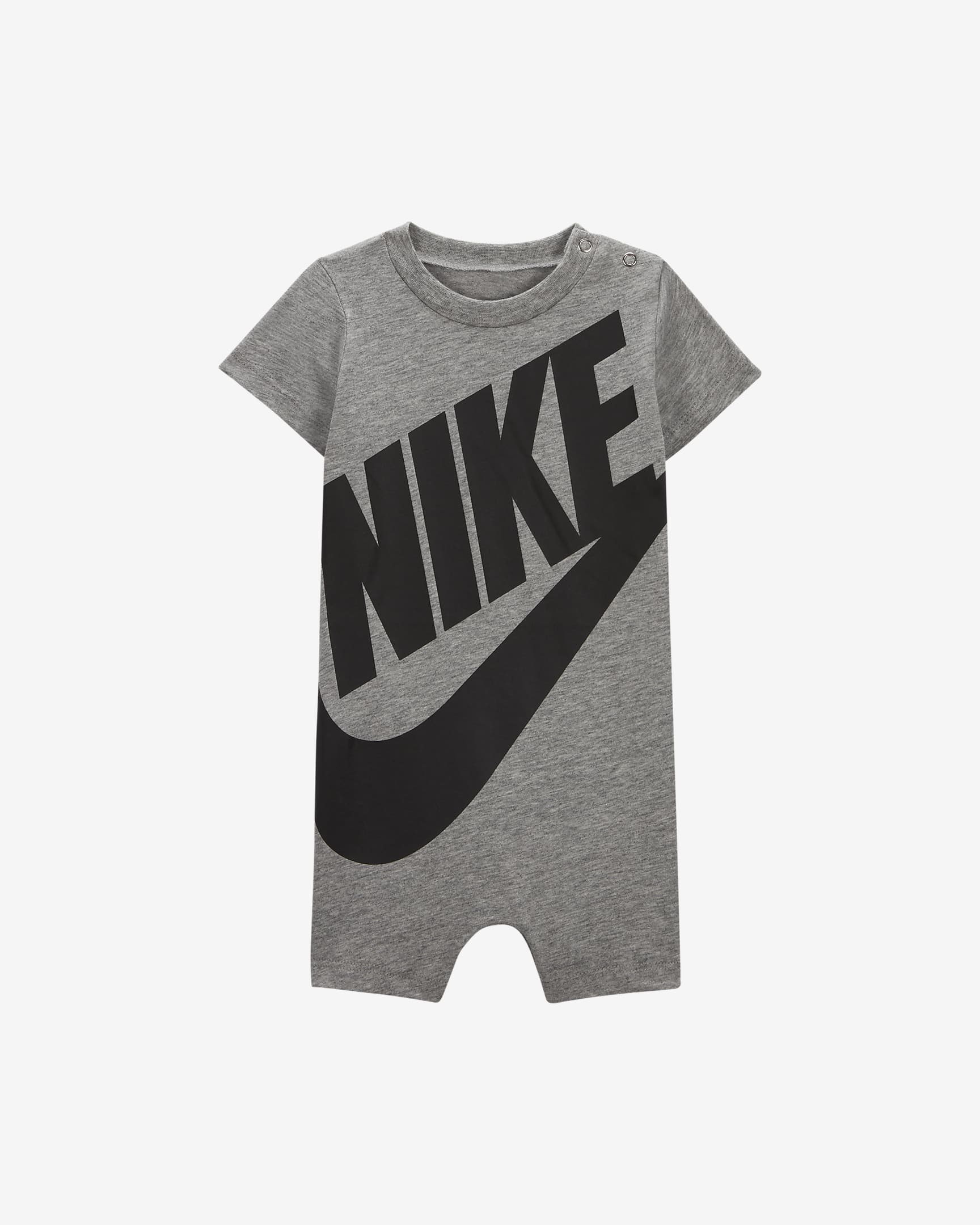 Nike Baby (0–12M) Romper - Dark Grey Heather/Black