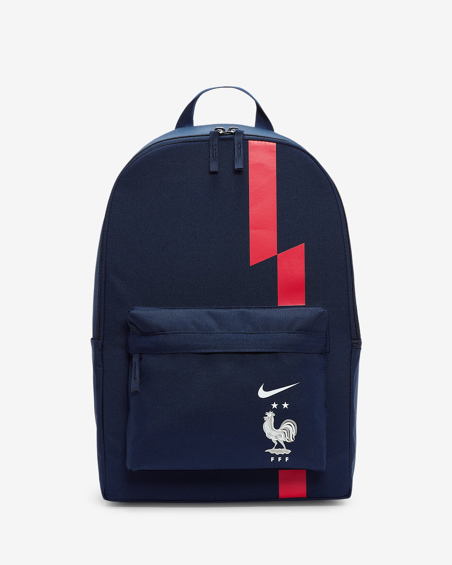 Mochila de fútbol FFF Stadium - Azul oscuro/Rojo reto/Blanco