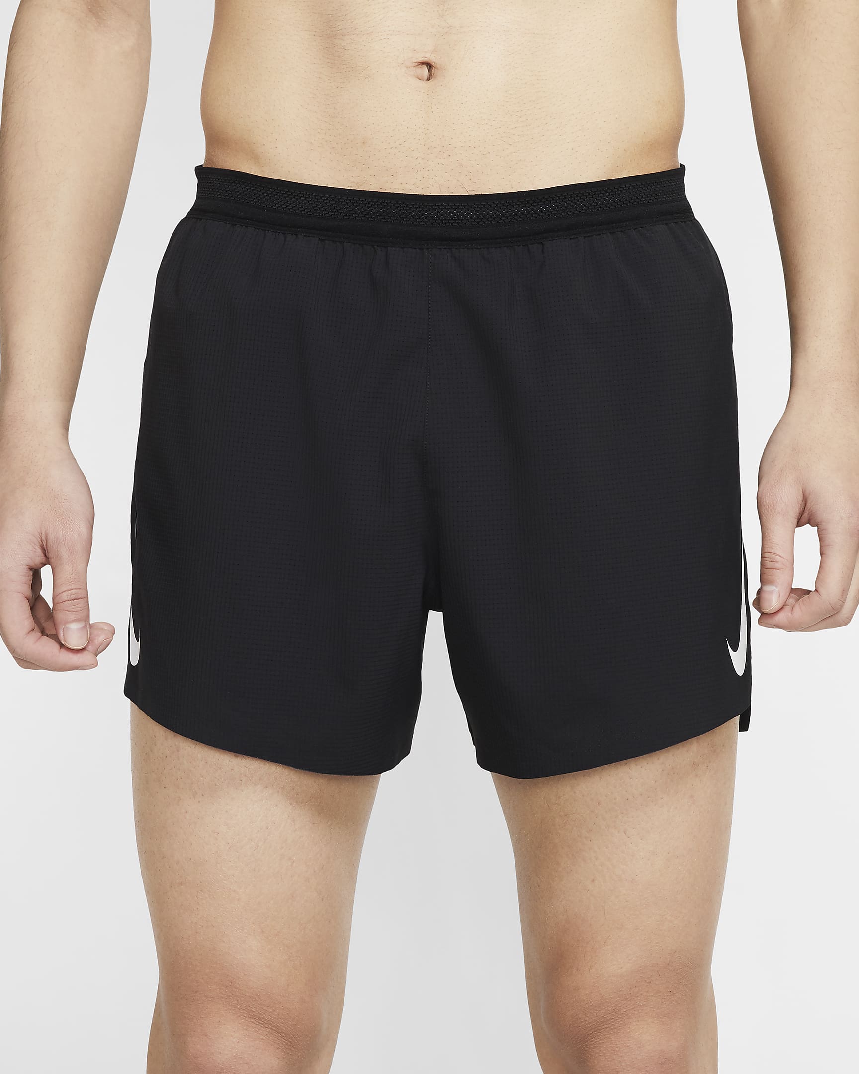 Nike AeroSwift Men's 4" (10cm approx.) Running Shorts - Black/White