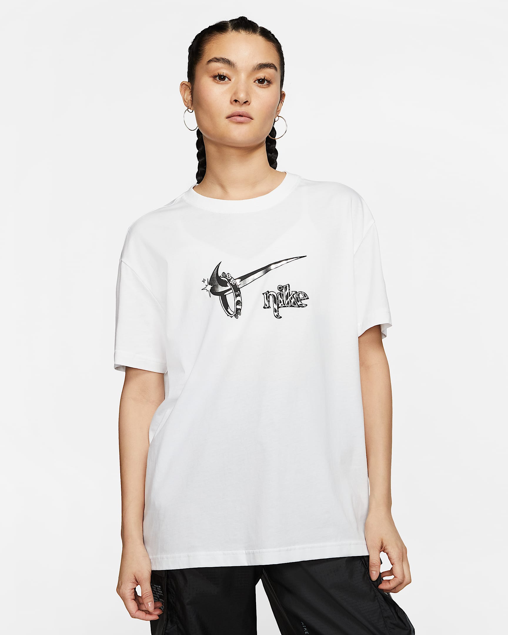 Nike Sportswear Women's Boyfriend Fit T-Shirt - White