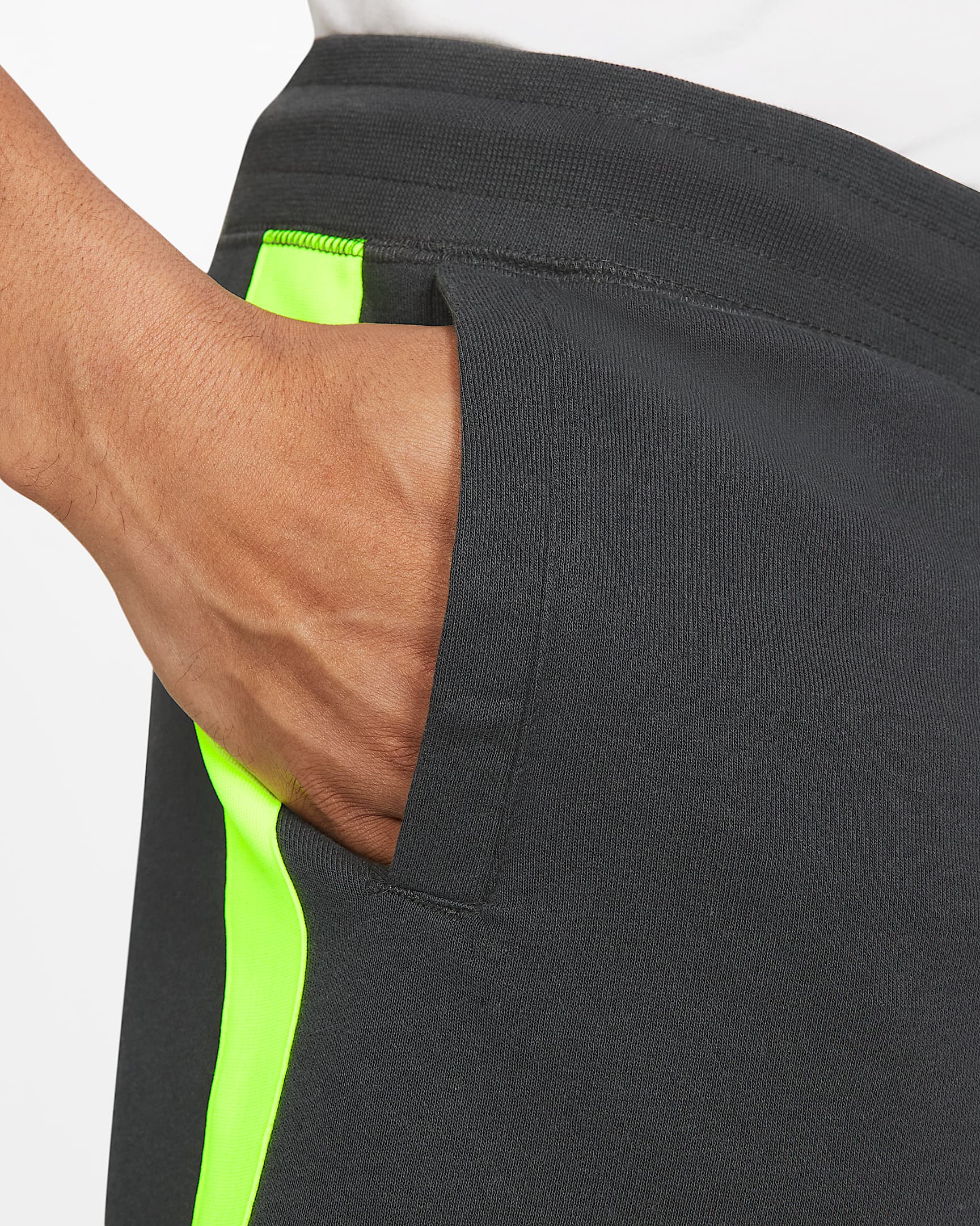 nike french terry shorts yellow