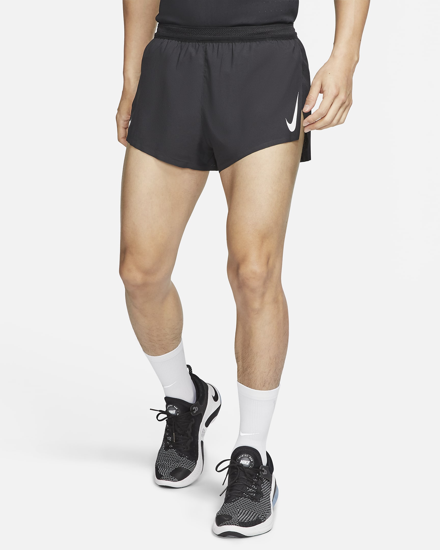 Nike AeroSwift Men's 5cm (approx.) Running Shorts - Black/White