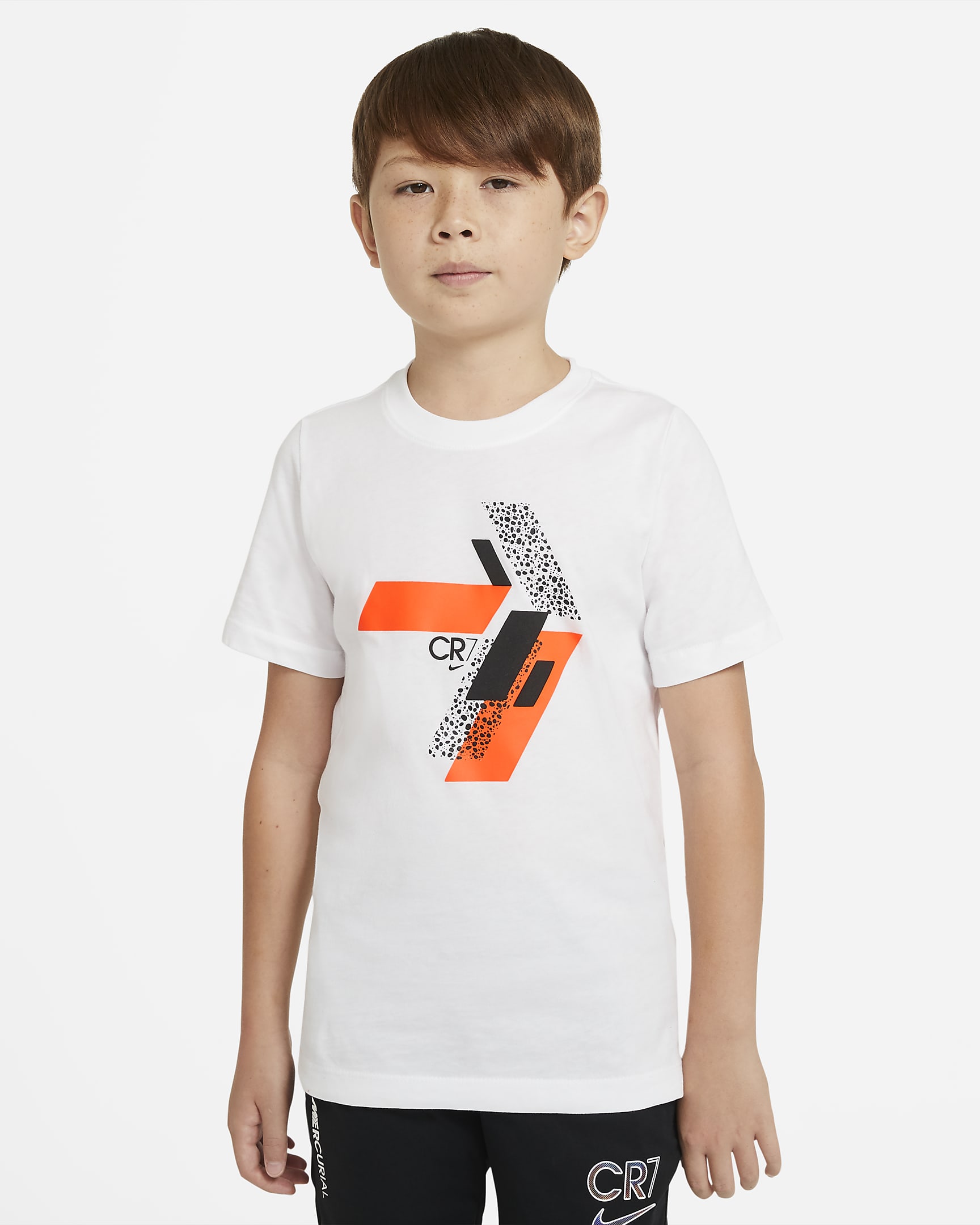 CR7 Big Kids' Soccer T-Shirt - White