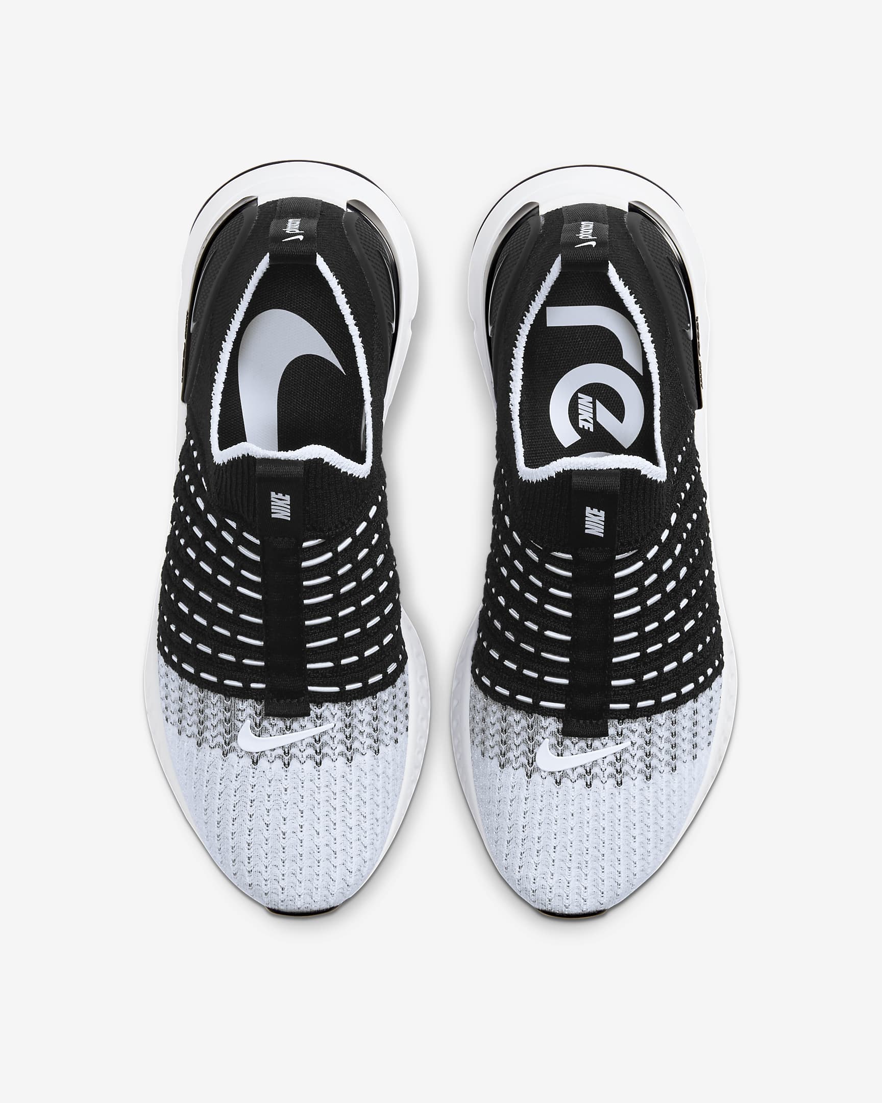 Nike React Phantom Run Flyknit 2 Women's Road Running Shoes - Black/White