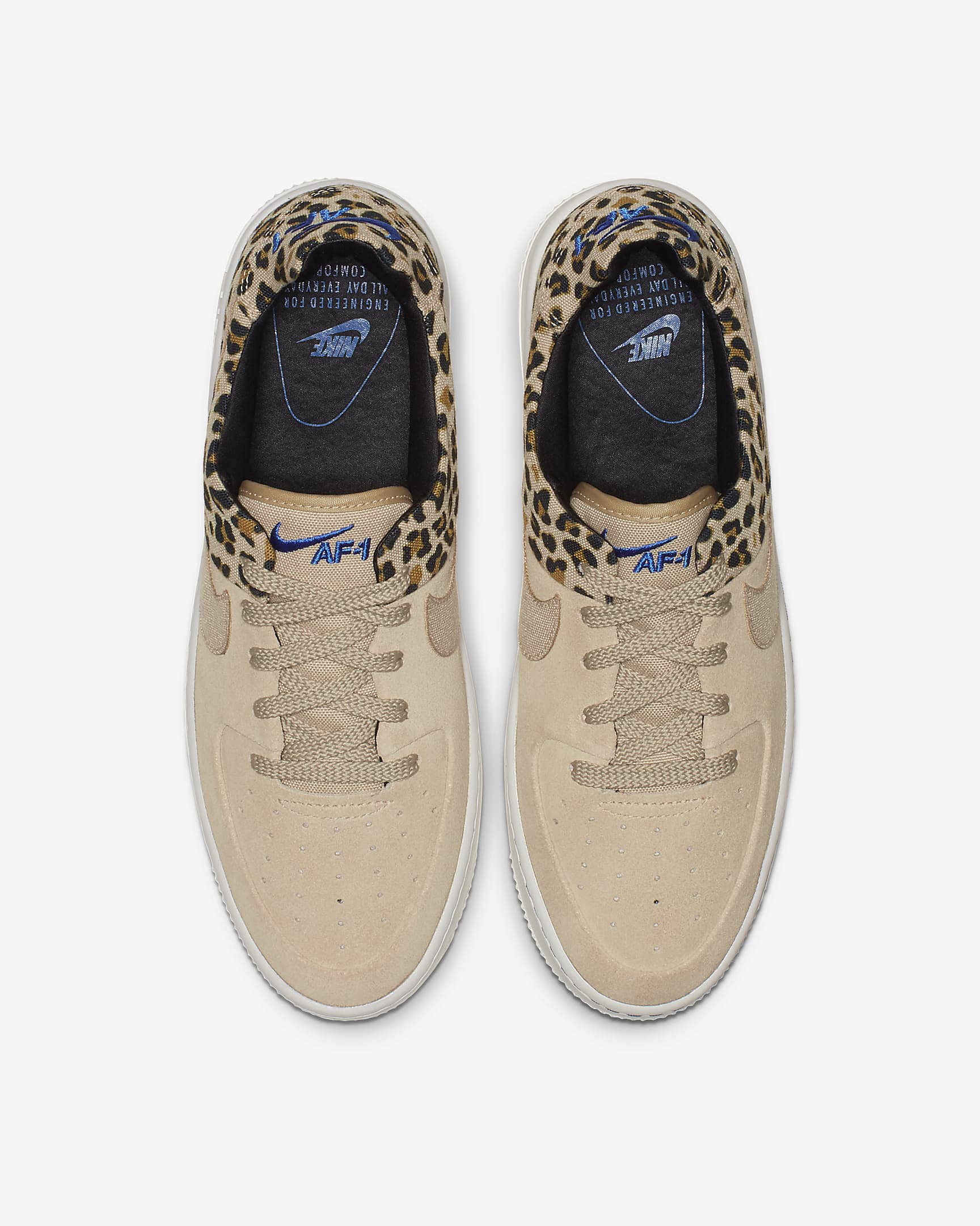 Nike Air Force 1 Sage Low Premium Animal Damenschuh - Desert Ore/Schwarz/Wheat/Racer Blue