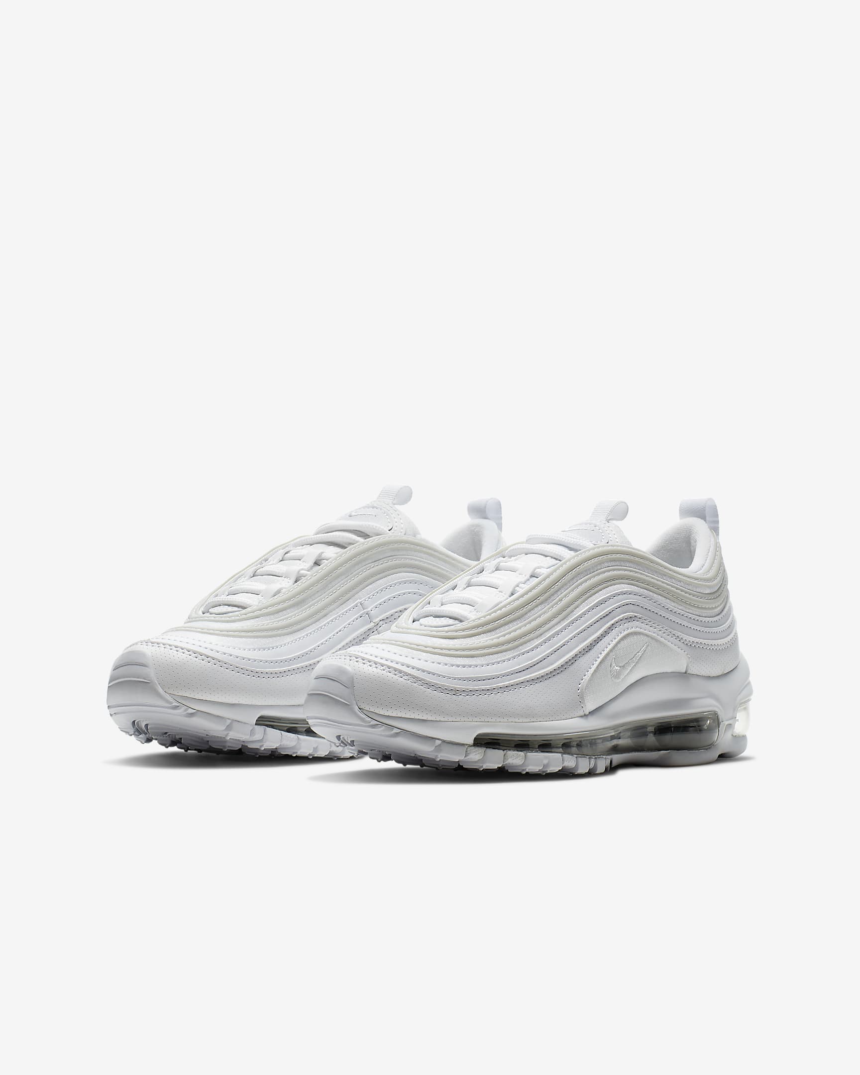 Nike Air Max 97 Older Kids' Shoes - White/Metallic Silver/White