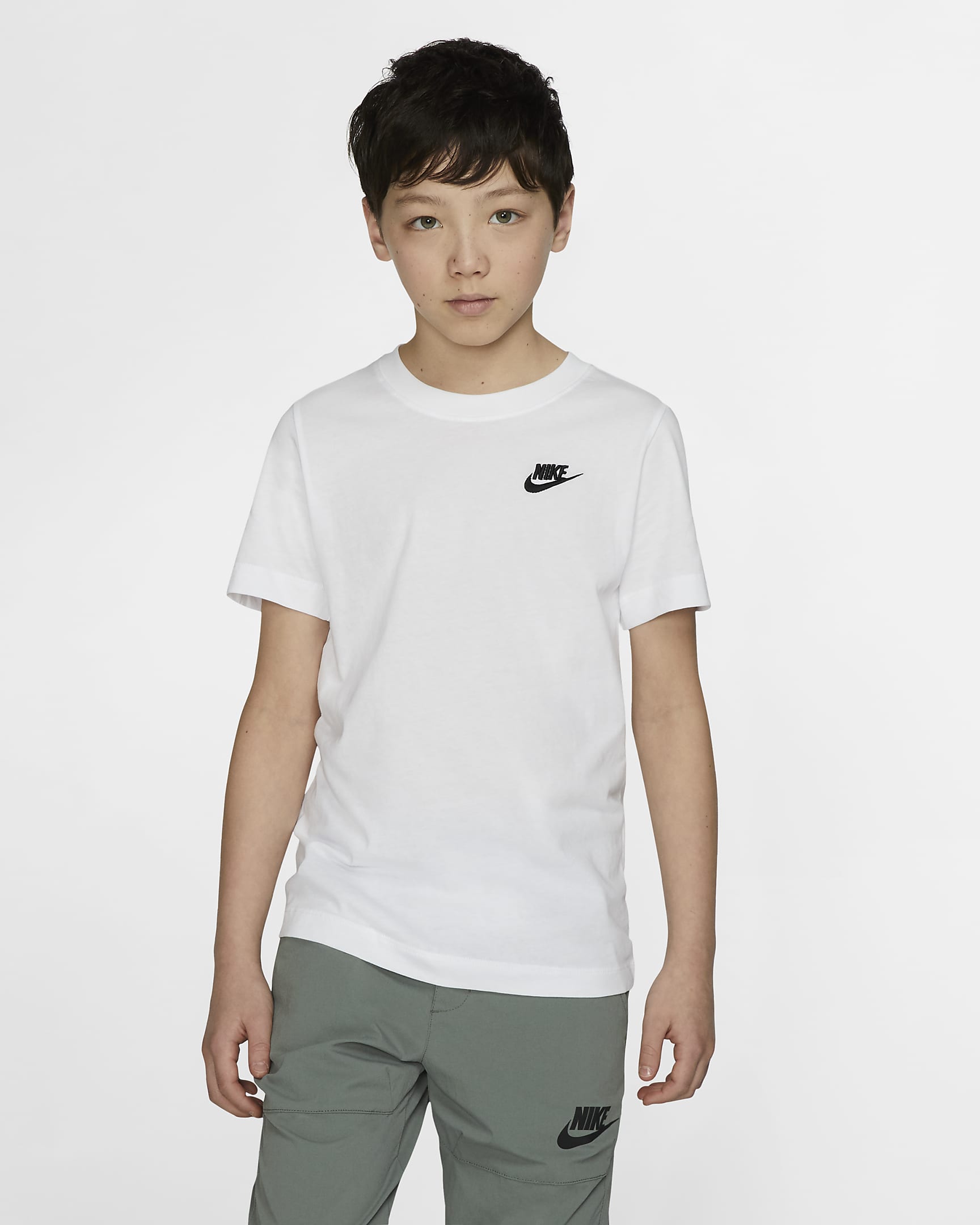 T-shirt Nike Sportswear pour ado - Blanc/Noir