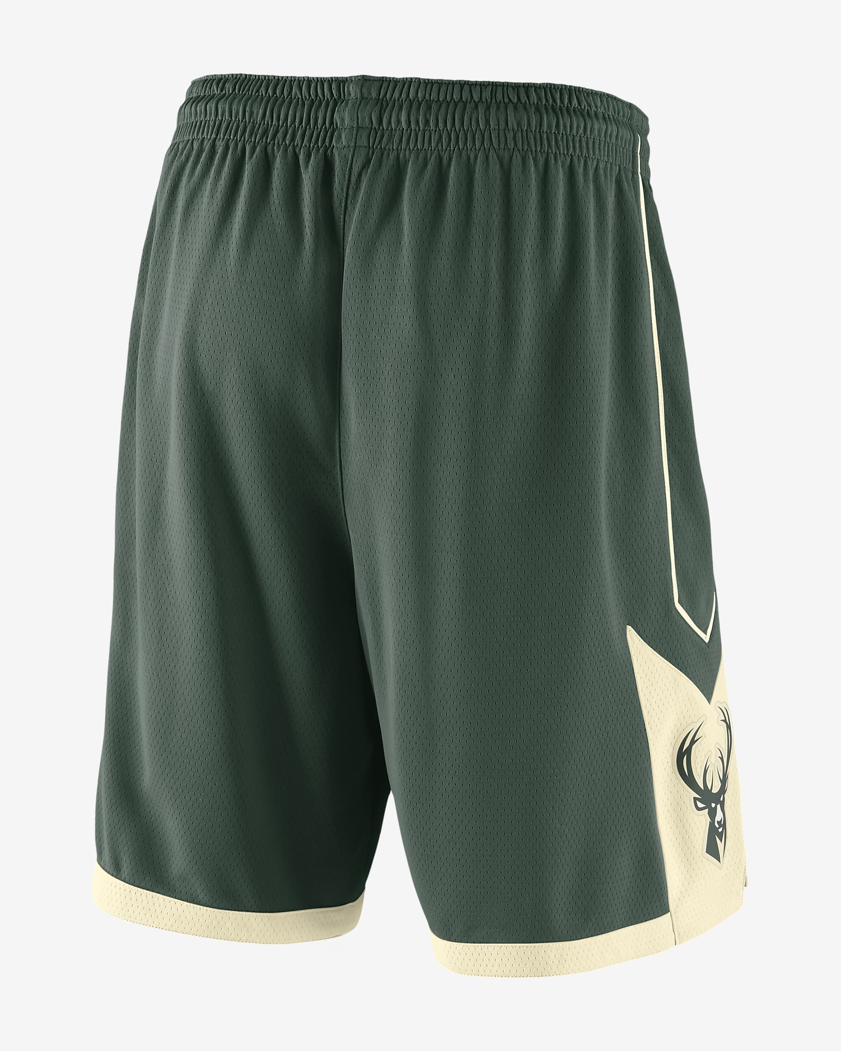 Shorts Milwaukee Bucks Icon Edition Swingman Nike NBA - Uomo - Fir/Flat Opal/Opal/Bianco