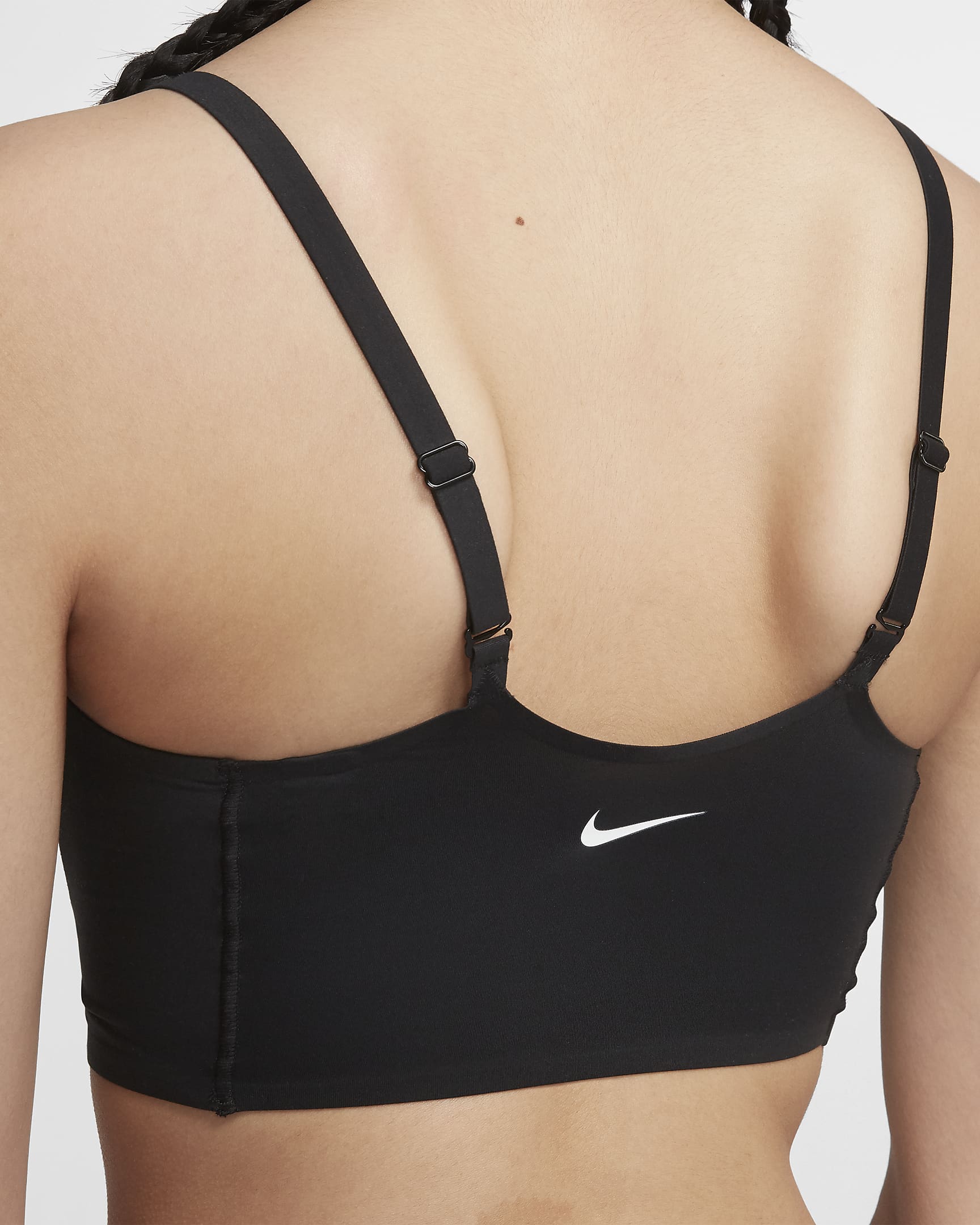 Nike Indy Luxe Women's Light-Support Padded Convertible Sports Bra - Black/White