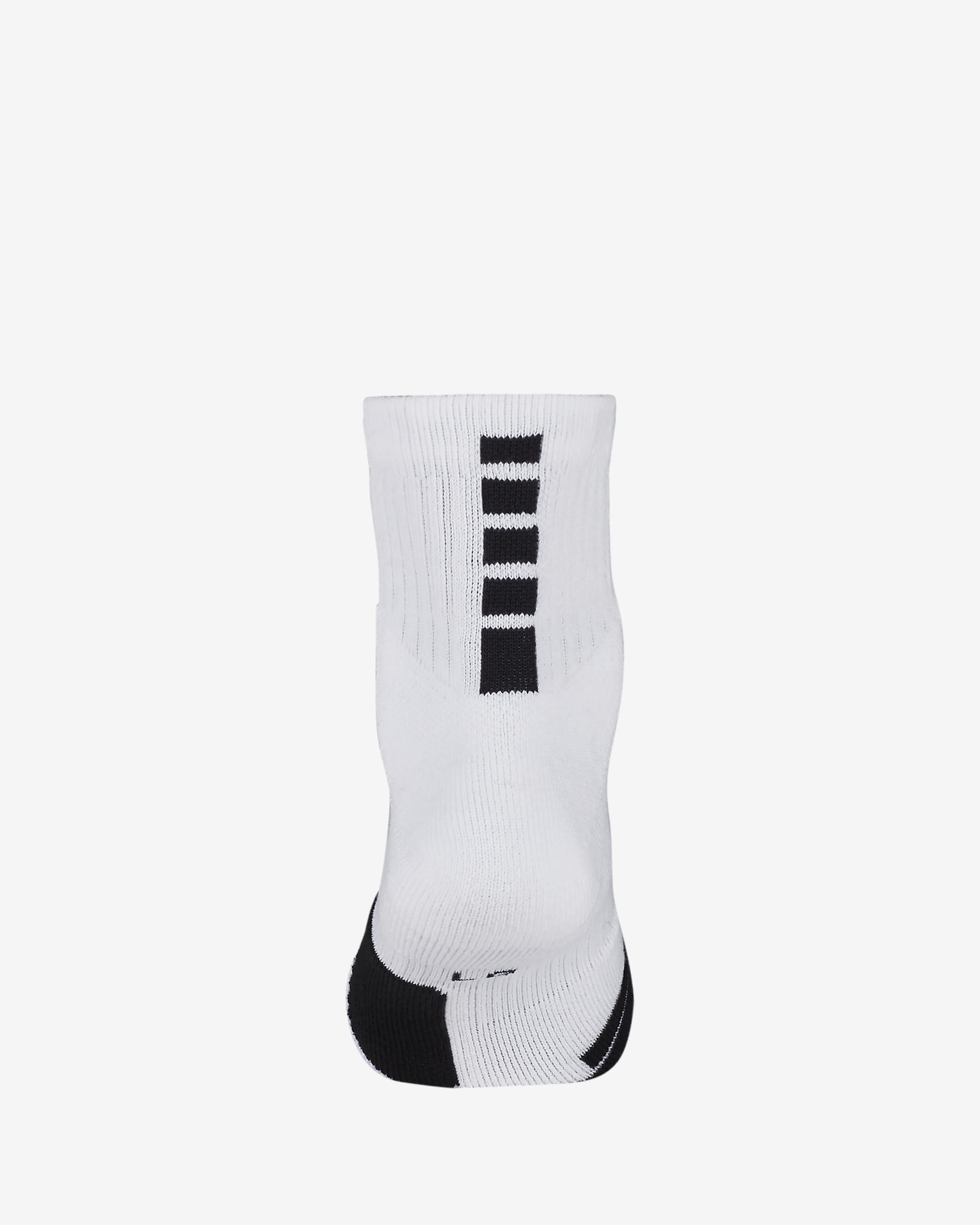 Nike Elite Mid Basketball Socks - White/Black/Black