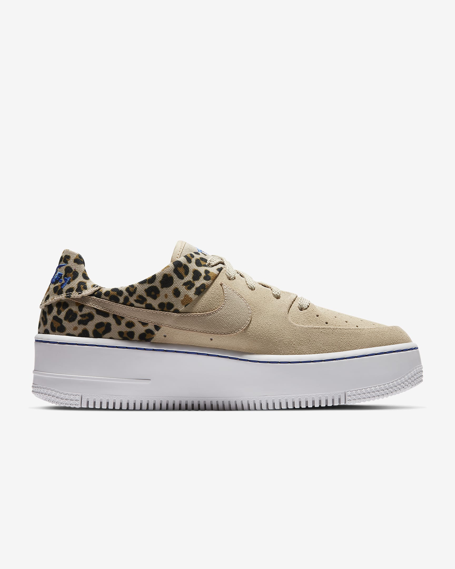 Nike Air Force 1 Sage Low Premium Animal Damesschoen - Desert Ore/Zwart/Wheat/Racer Blue