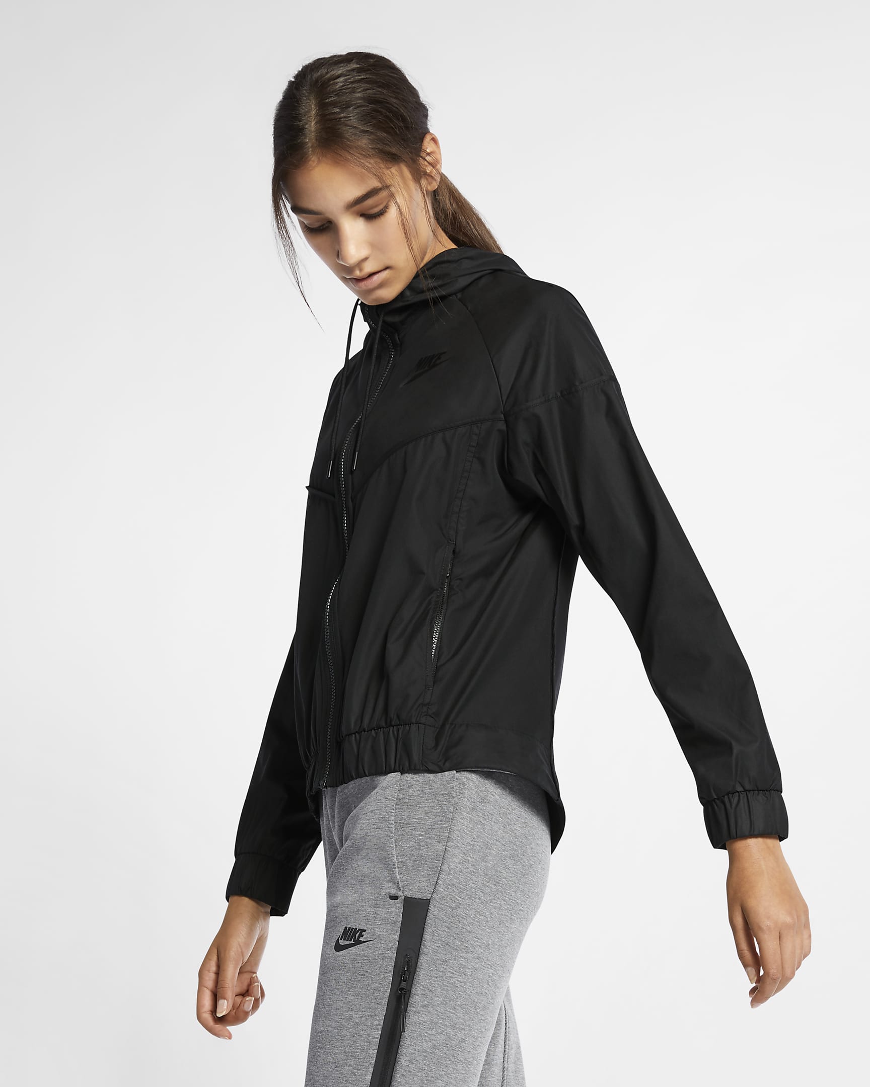 Coupe-vent tissé Nike Sportswear Windrunner pour Femme - Noir/Noir/Noir