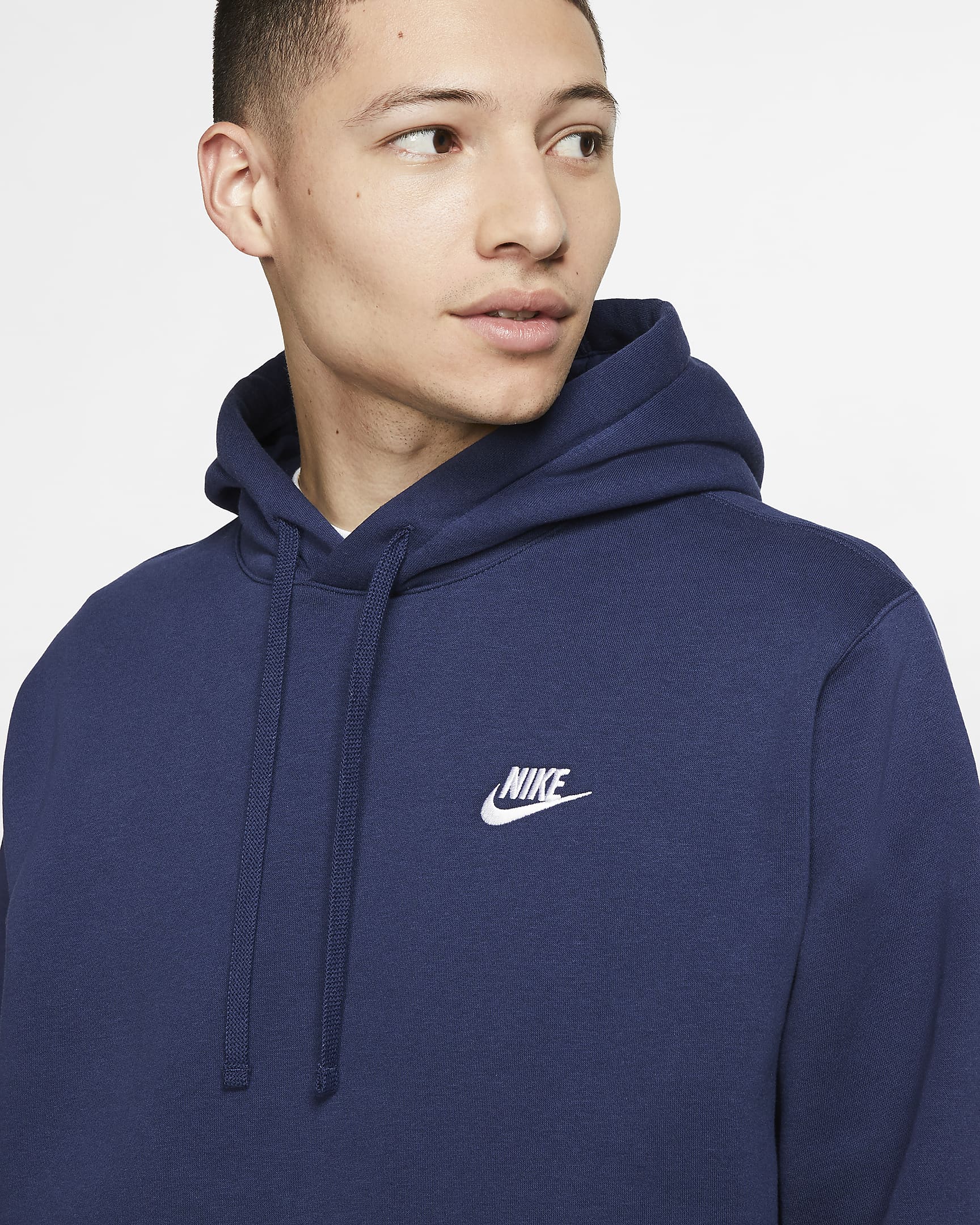 Sudadera con gorro sin cierre Nike Sportswear Club Fleece - Azul marino medianoche/Azul marino medianoche/Blanco