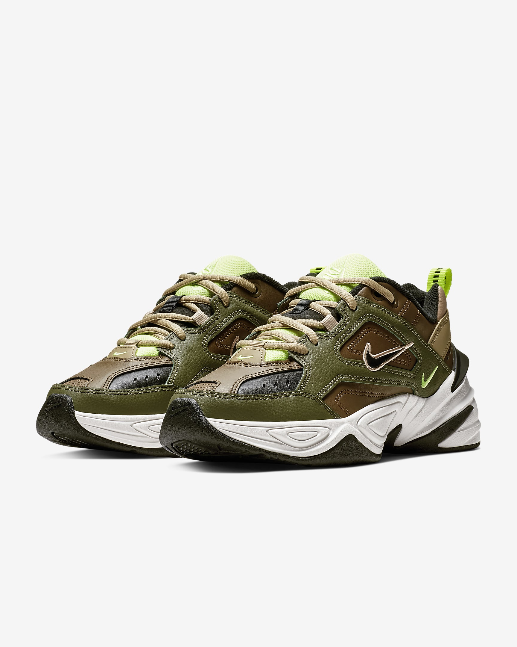 Nike M2K Tekno Zapatillas - Mujer - Medium Olive/Yukon Brown/Parachute Beige/Negro