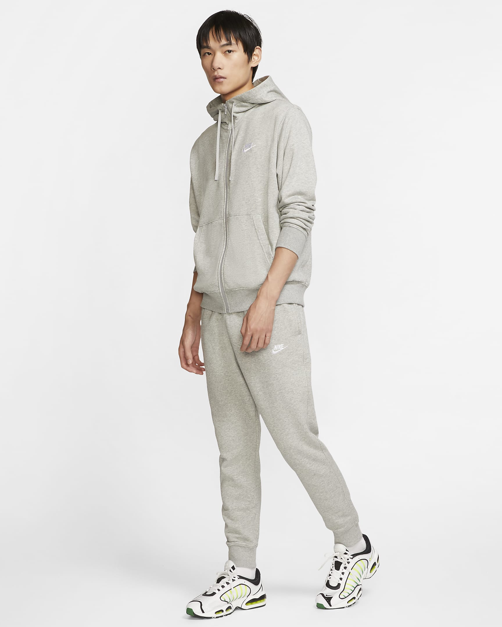 Nike Sportswear Club Men's Joggers - Dark Grey Heather/Matte Silver/White