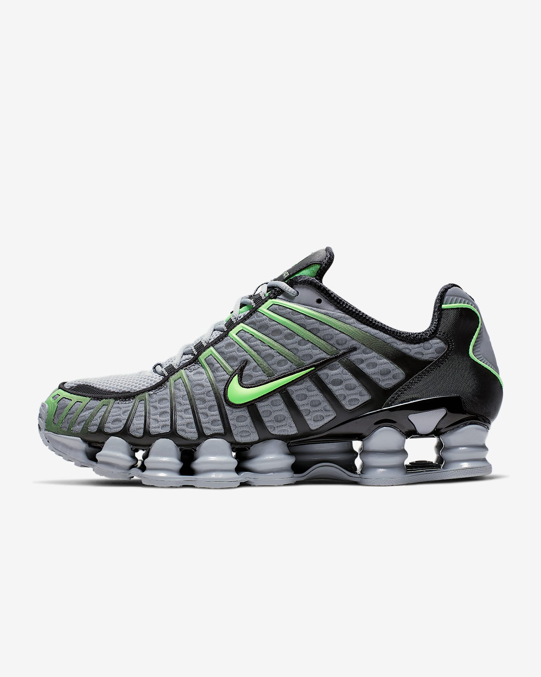 Nike Shox TL férficipő - Wolf Grey/Fekete/Lime Blast