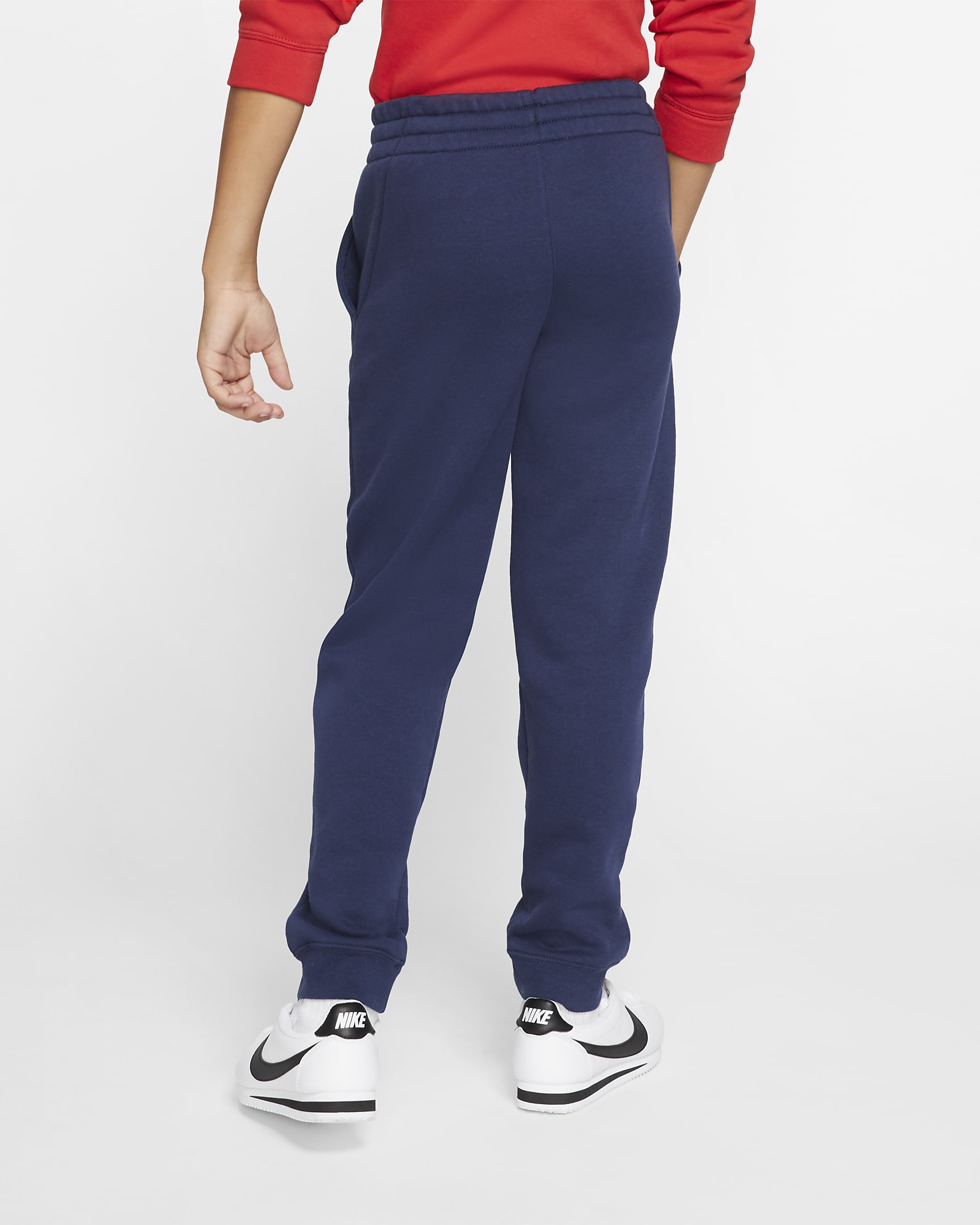 Pants para niños talla grande Nike Sportswear Club Fleece - Azul marino medianoche/Azul marino medianoche/Blanco