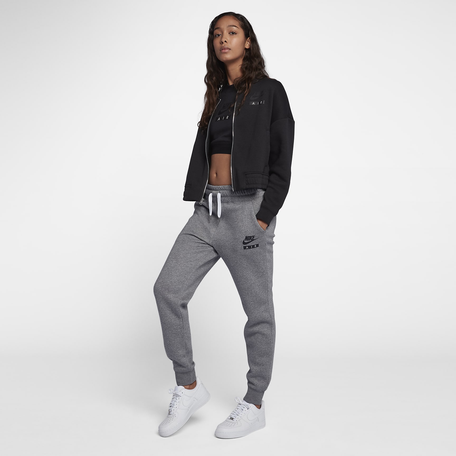 Nike Air Women's Trousers - Carbon Heather/White/Black