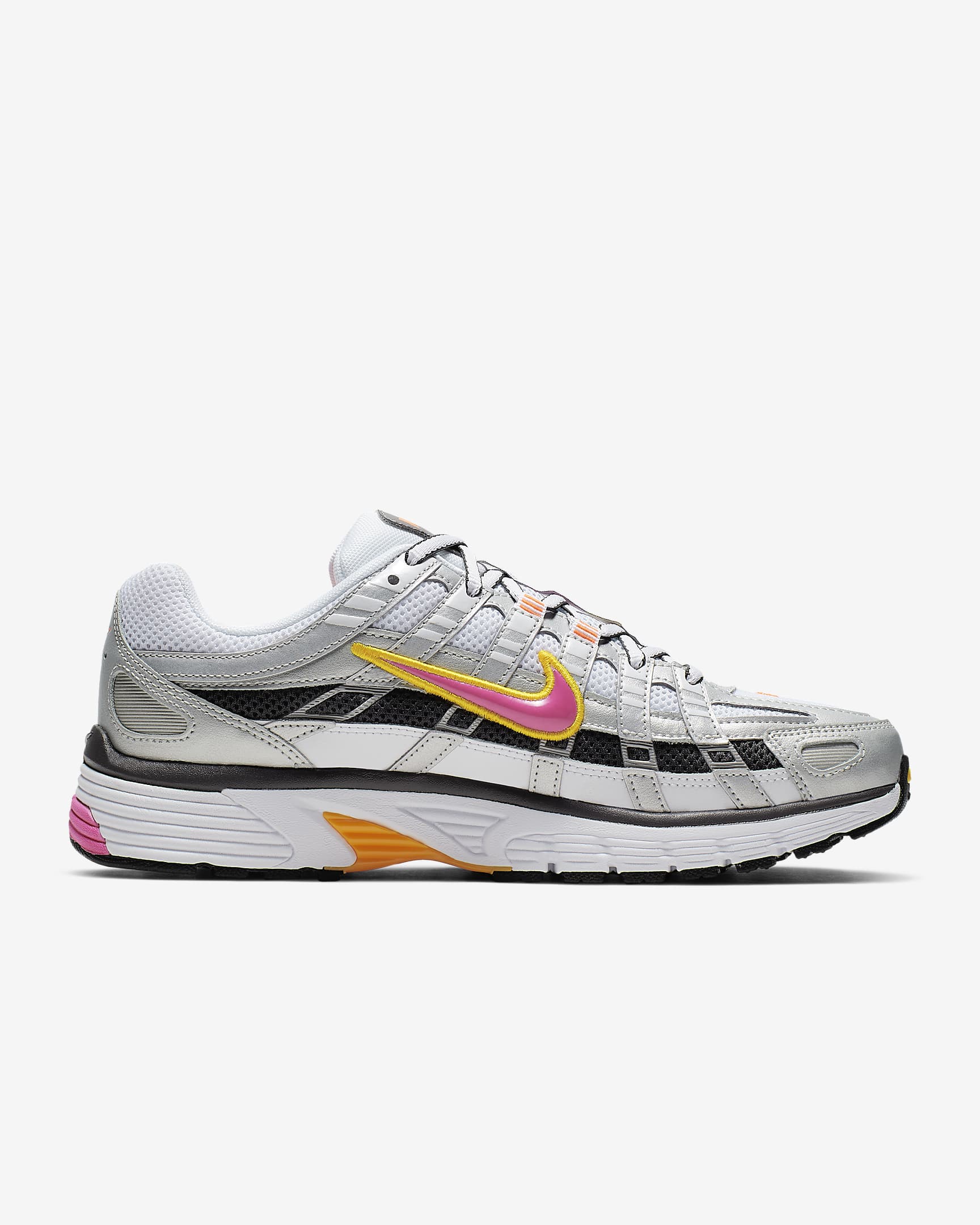 Nike P-6000 Shoes - White/Metallic Platinum/Hyper Crimson/Laser Fuchsia