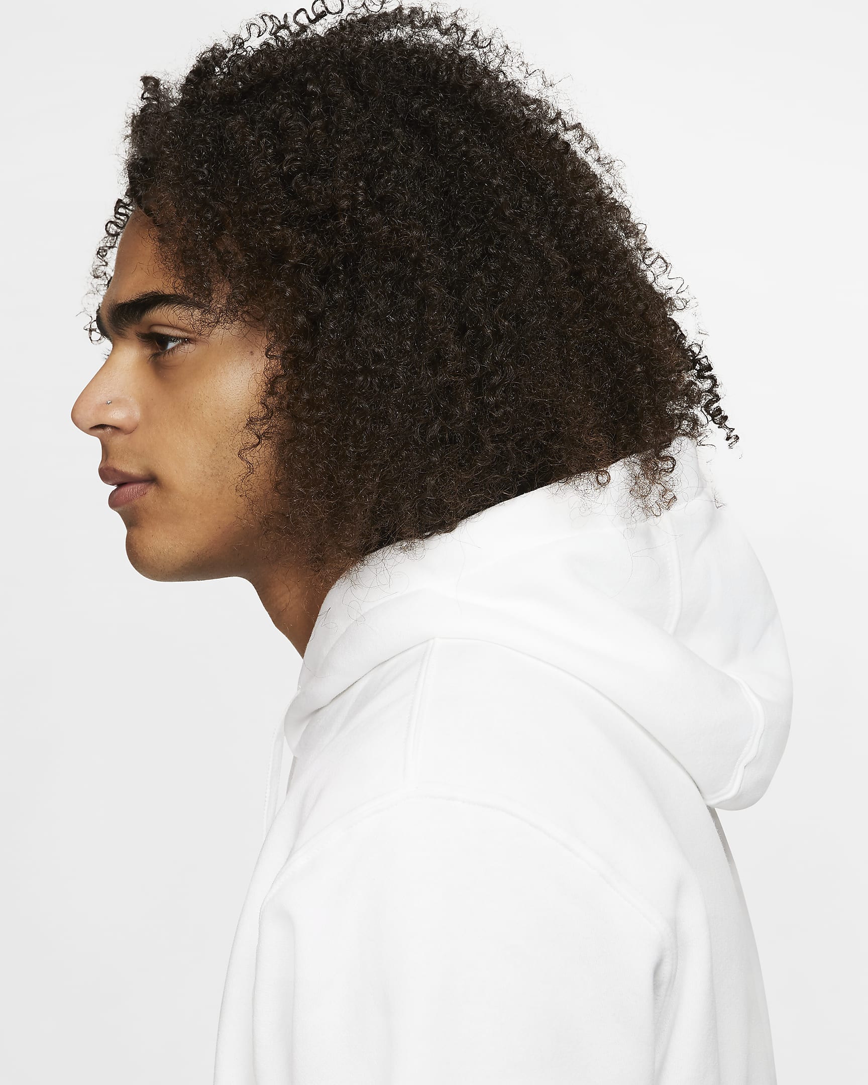 Nike Sportswear Club Fleece Pullover Hoodie - White/White/Black