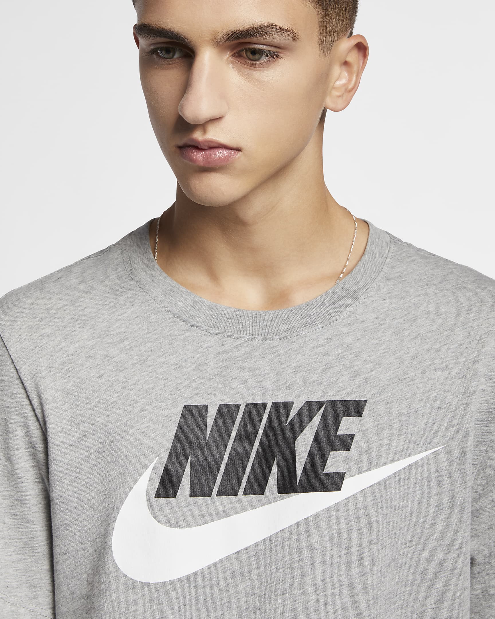 Nike Sportswear Men's T-Shirt - Dark Grey Heather/Black/White