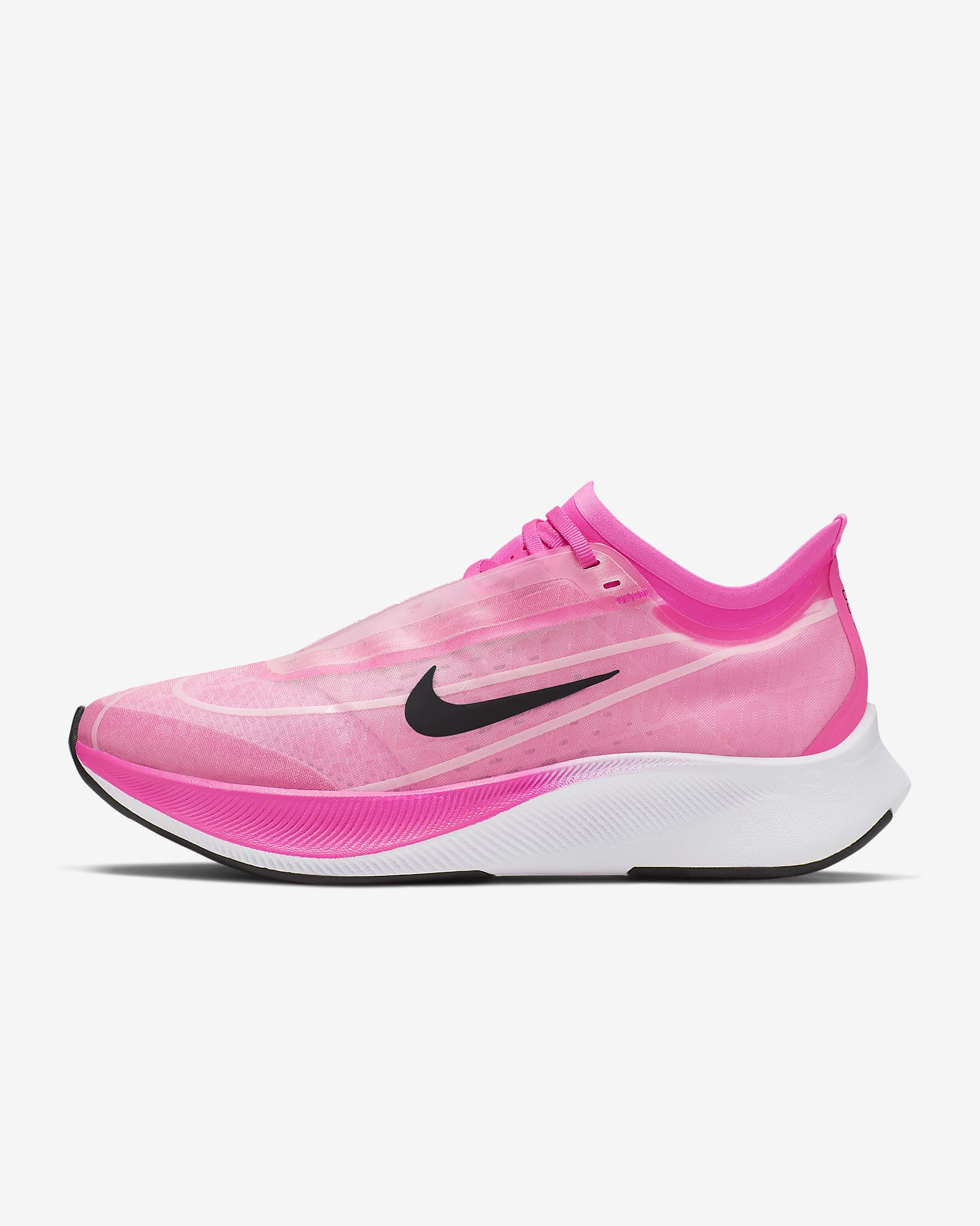 Nike Zoom Fly 3 Women's Road Running Shoes - Pink Blast/Atmosphere Grey/White/True Berry