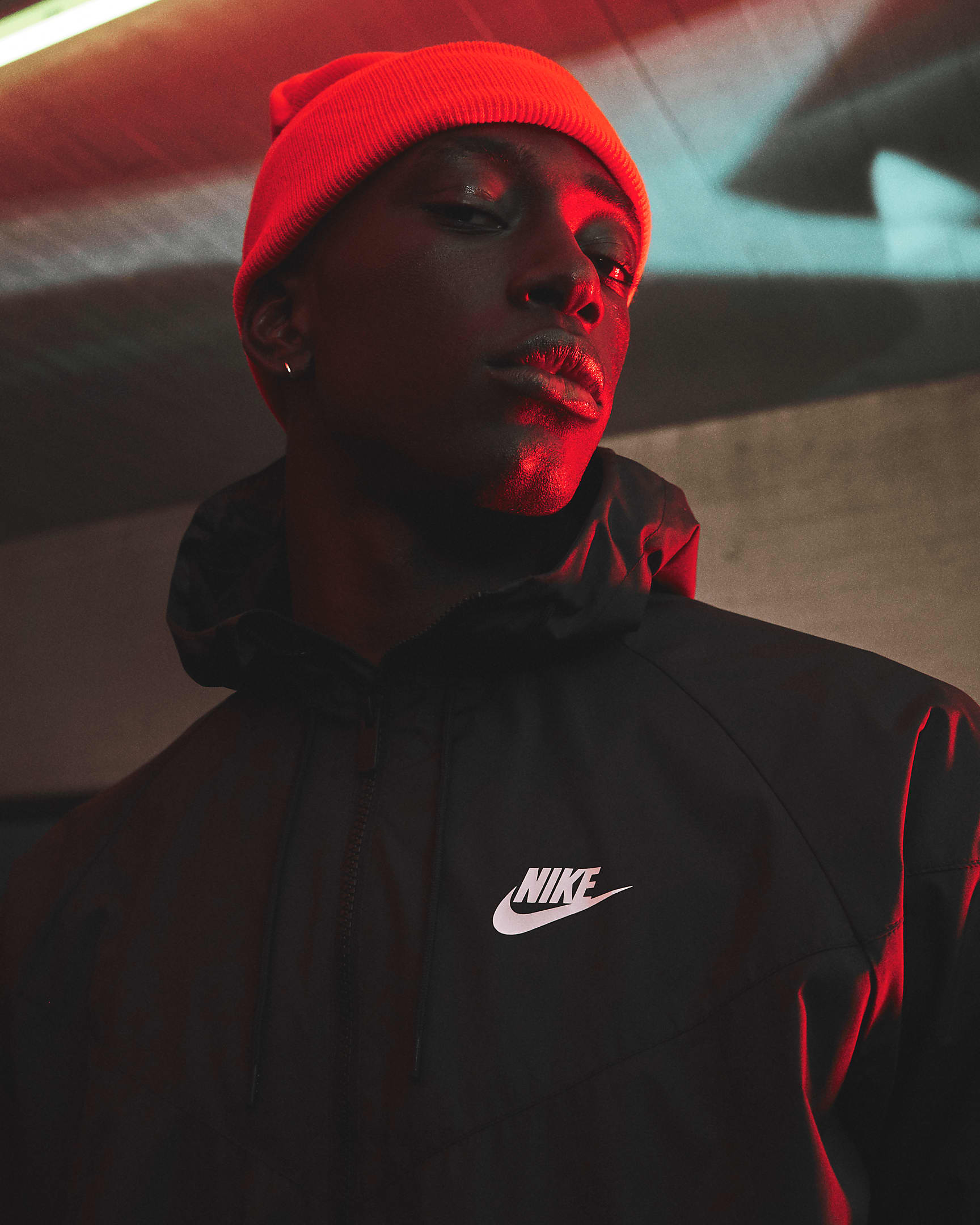 Giacca Windrunner Nike Sportswear – Uomo - Nero/Nero/Nero/Bianco