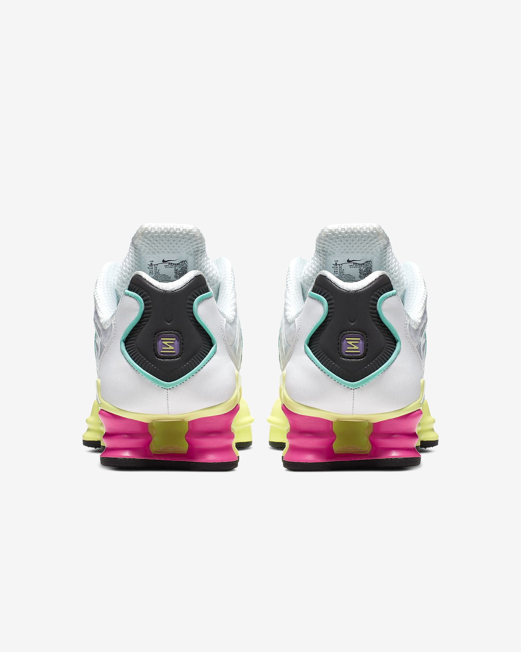 Nike Shox TL Shoes - White/Luminous Green/Bright Violet/Black