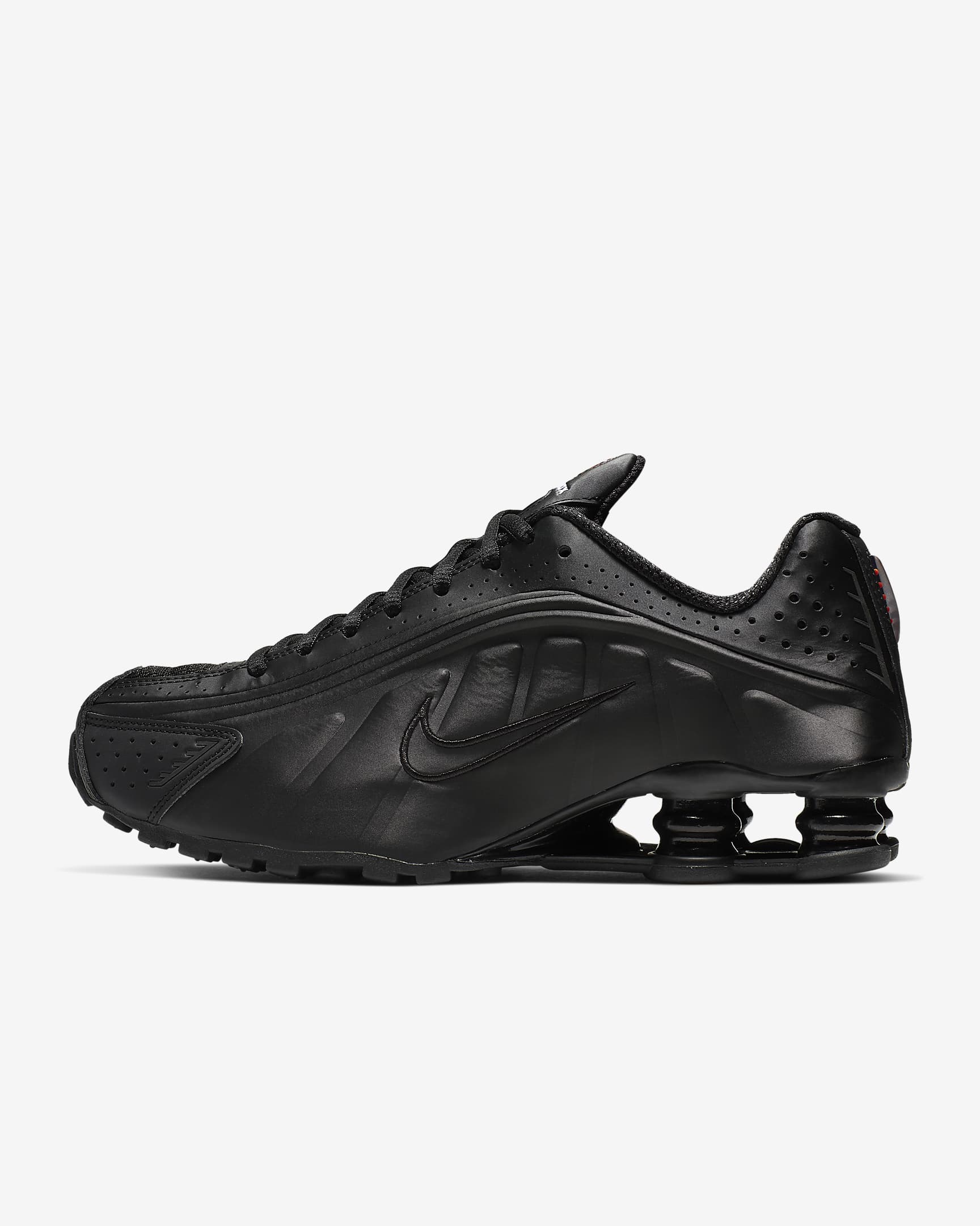 Nike Shox R4 Shoes - Black/Black/Max Orange/Black