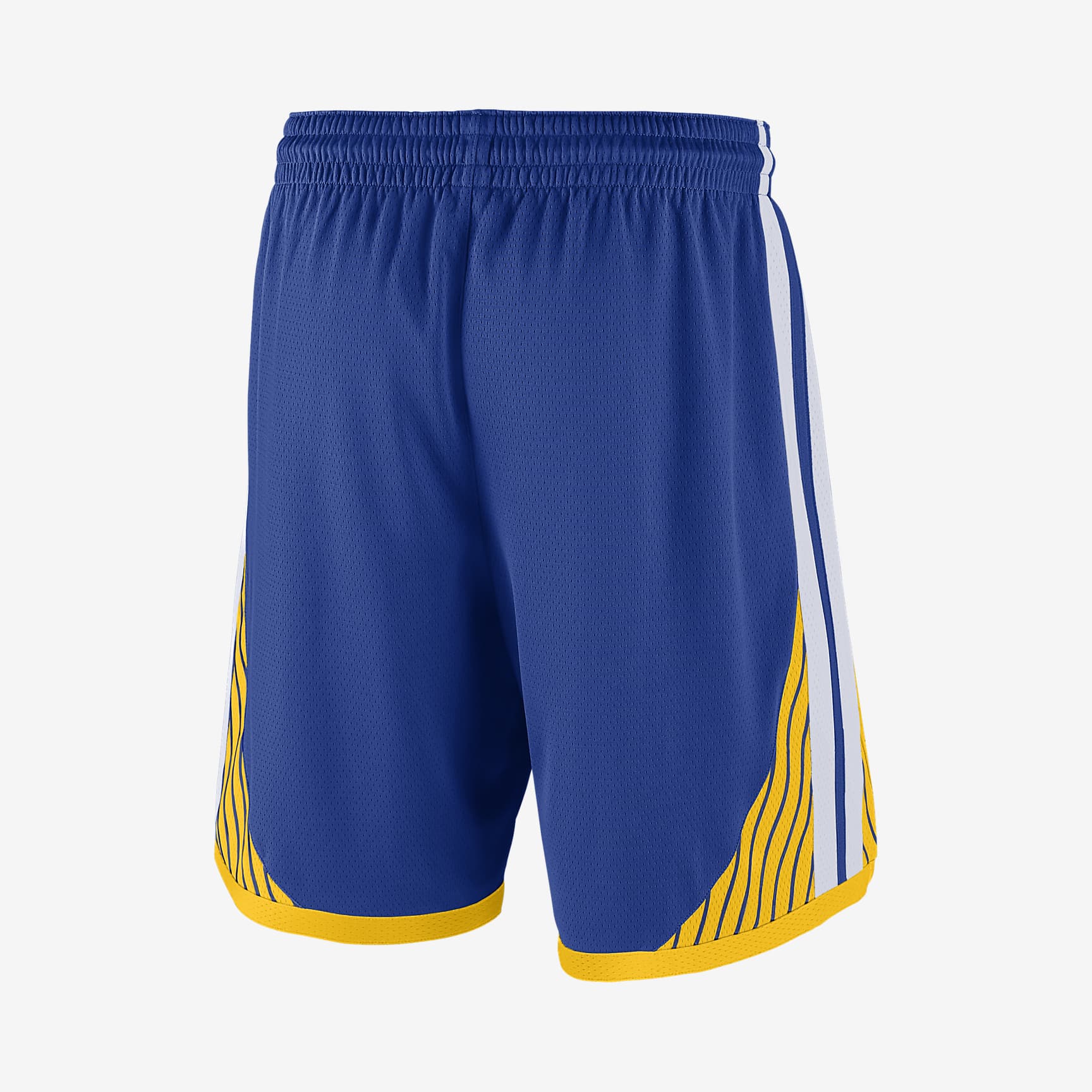 Golden State Warriors Icon Edition Men's Nike NBA Swingman Shorts - Rush Blue/White/Amarillo/White