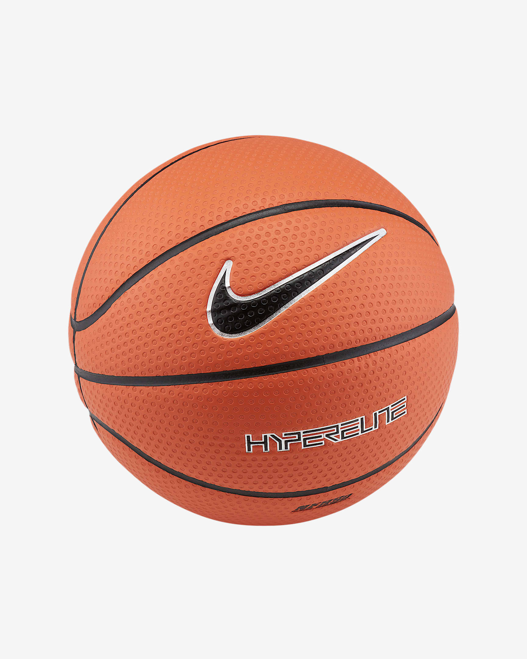 Nike Hyper Elite 8P Basketball (Size 6 and 7) - Amber/Black/Black