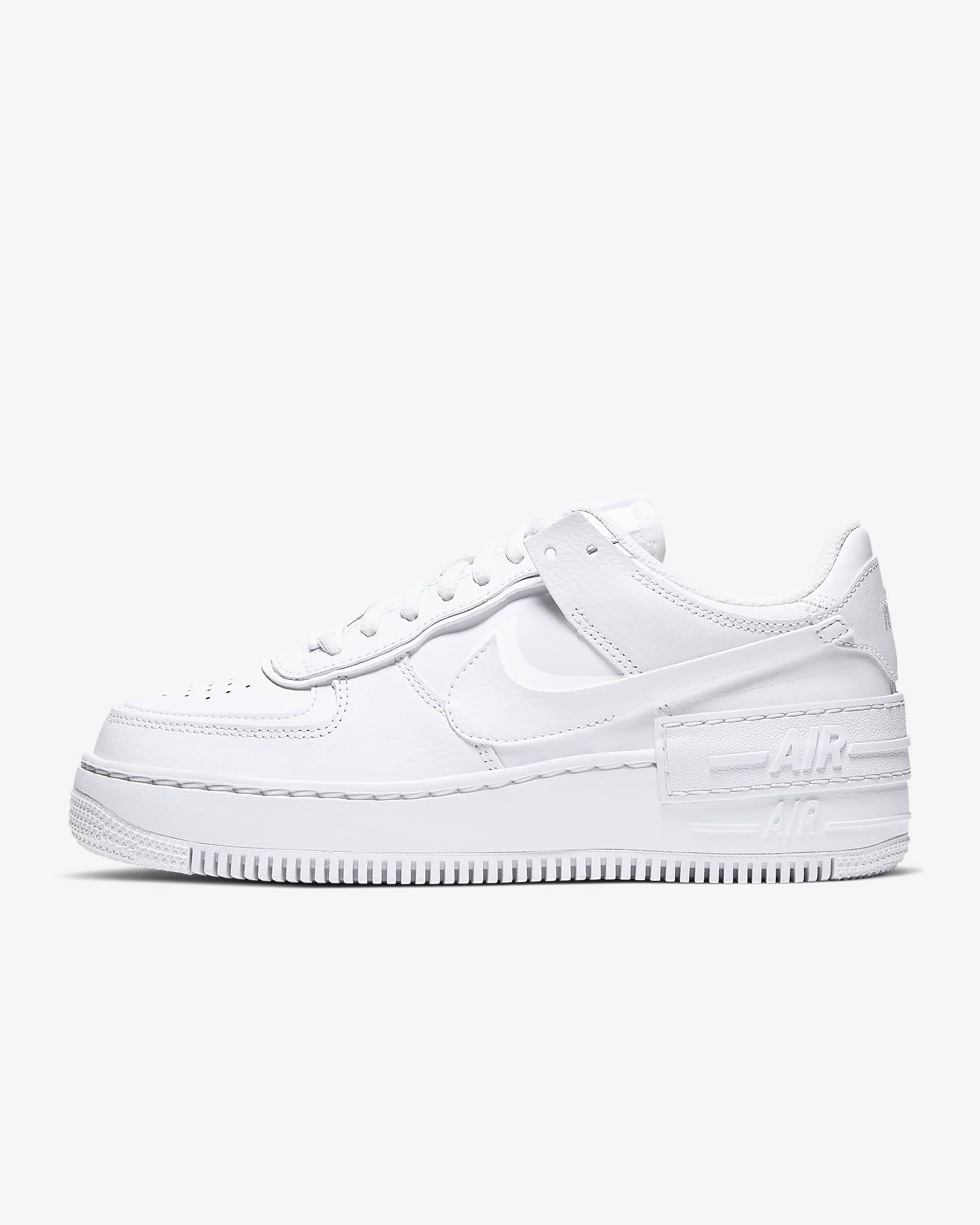 Nike Air Force 1 Shadow-sko til kvinder - hvid/hvid/hvid