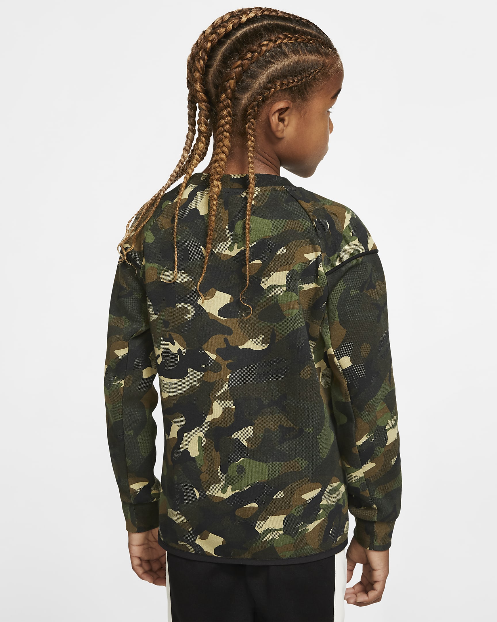 Nike Sportswear Tech Fleece Little Kids' Sweatshirt - Medium Olive