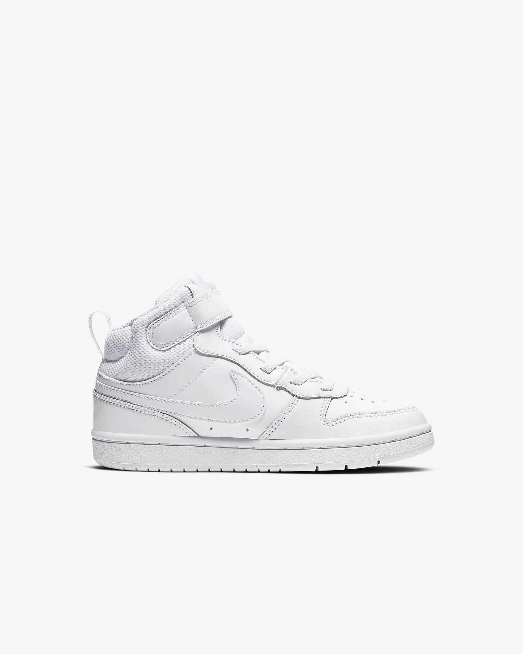 Tenis para niños de preescolar Nike Court Borough Mid 2 - Blanco/Blanco/Blanco