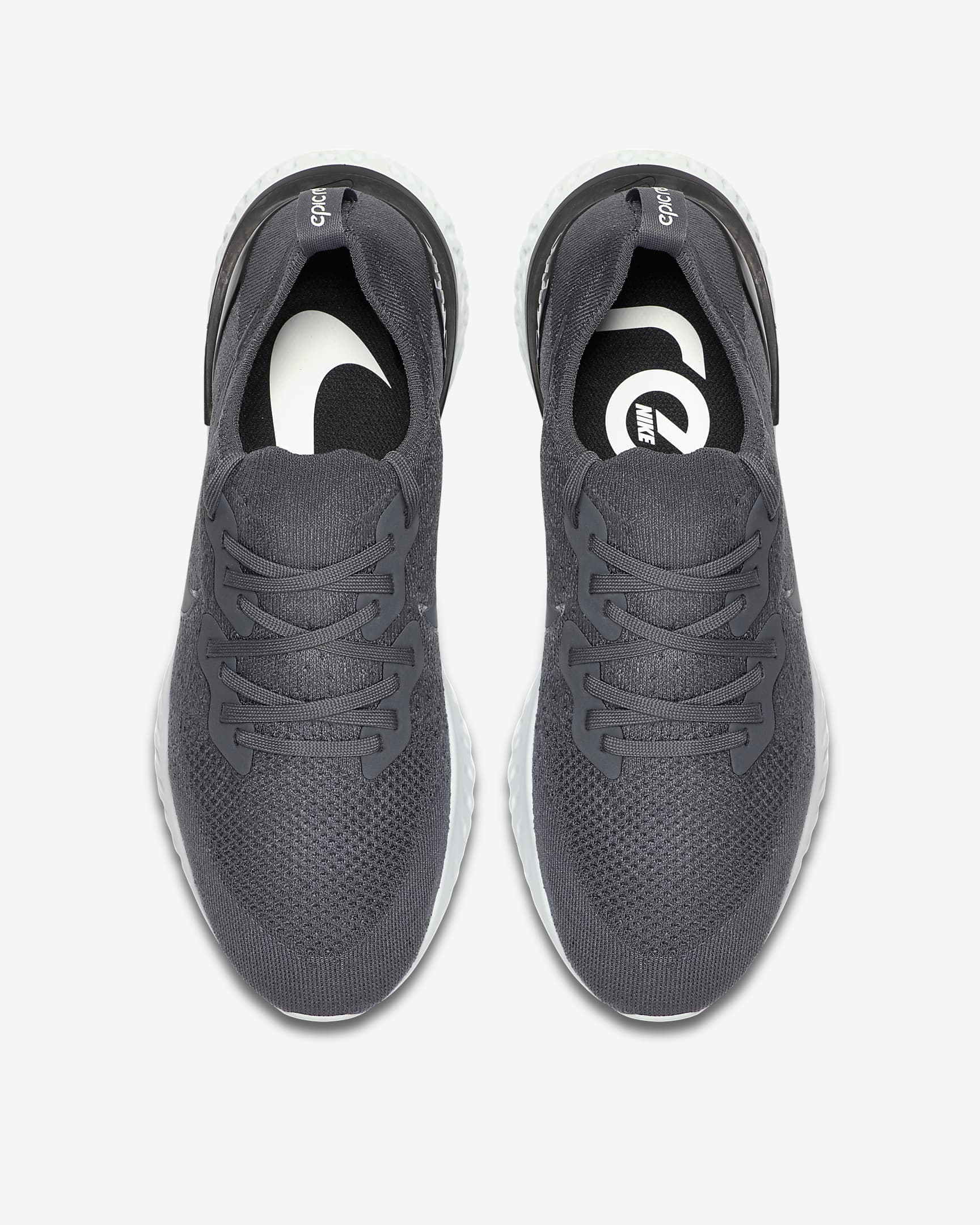 Nike Epic React Flyknit 2 Men's Running Shoes - Dark Grey/Pure Platinum/White/Black