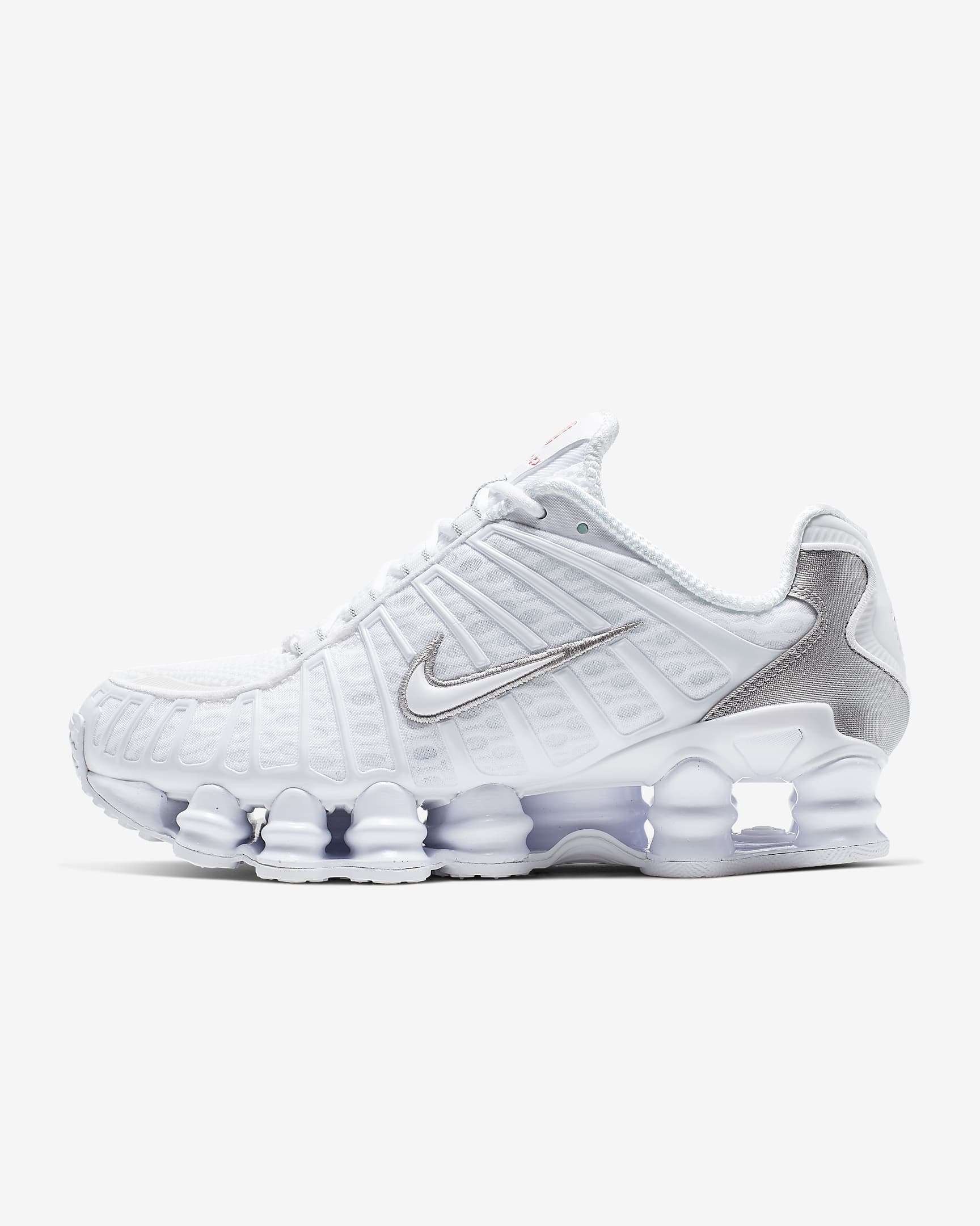 Nike Shox TL Shoes - White/Metallic Silver/Max Orange/White