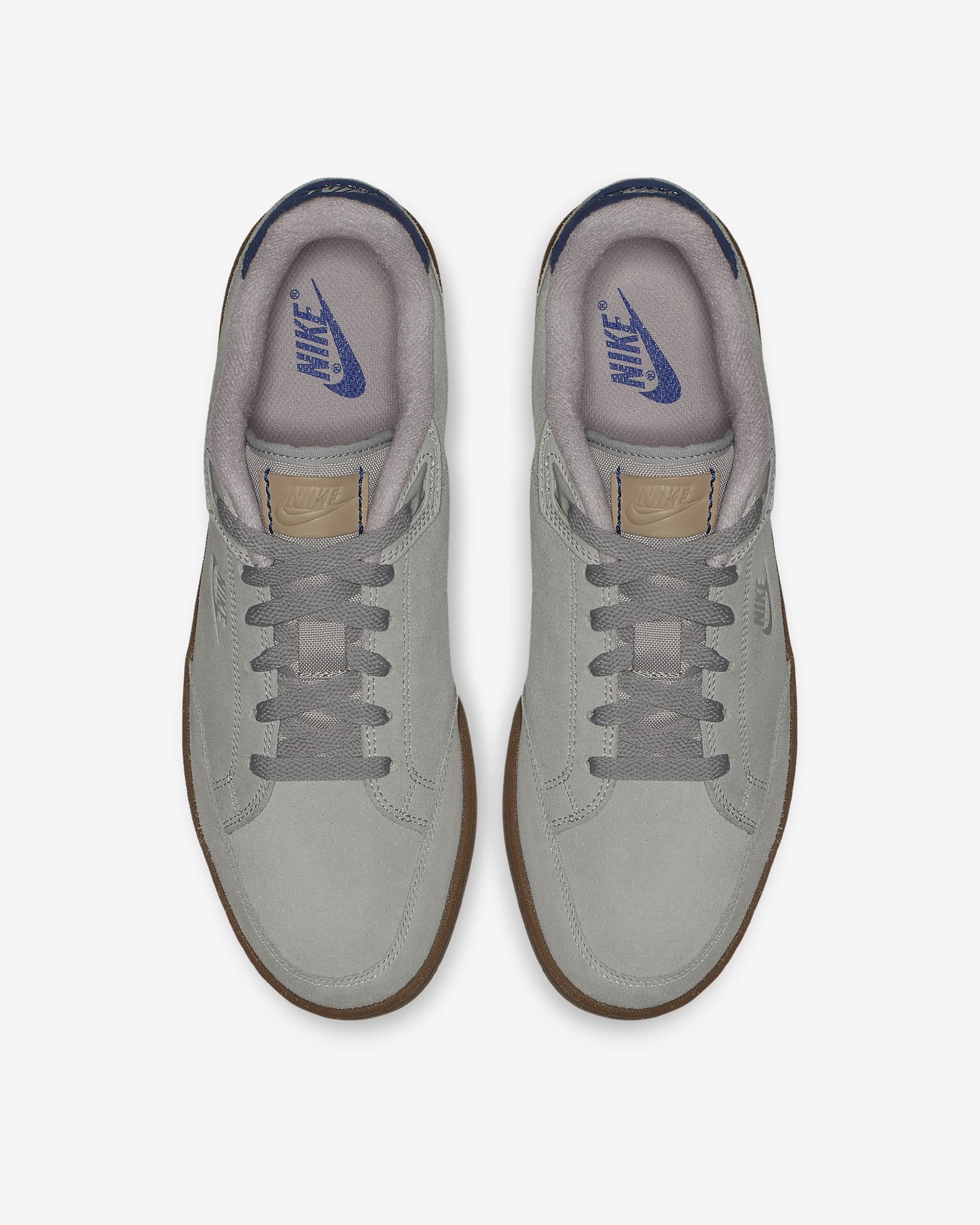 Nike Grandstand 2 Men's Shoes - Atmosphere Grey/Gum Medium Brown/Vachetta Tan/Deep Royal Blue