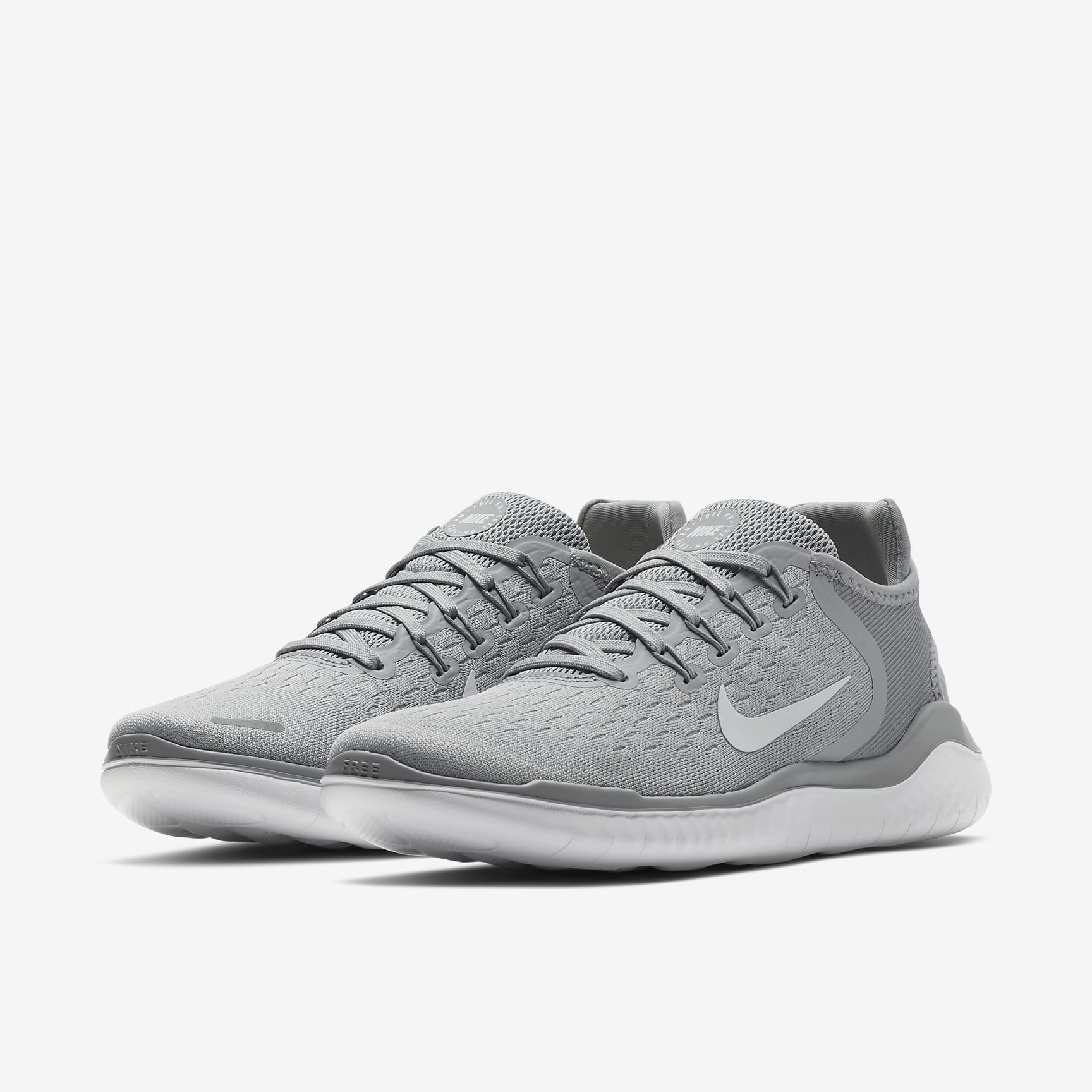 Nike Free RN 2018 Women's Running Shoes - Wolf Grey/White/Volt/White