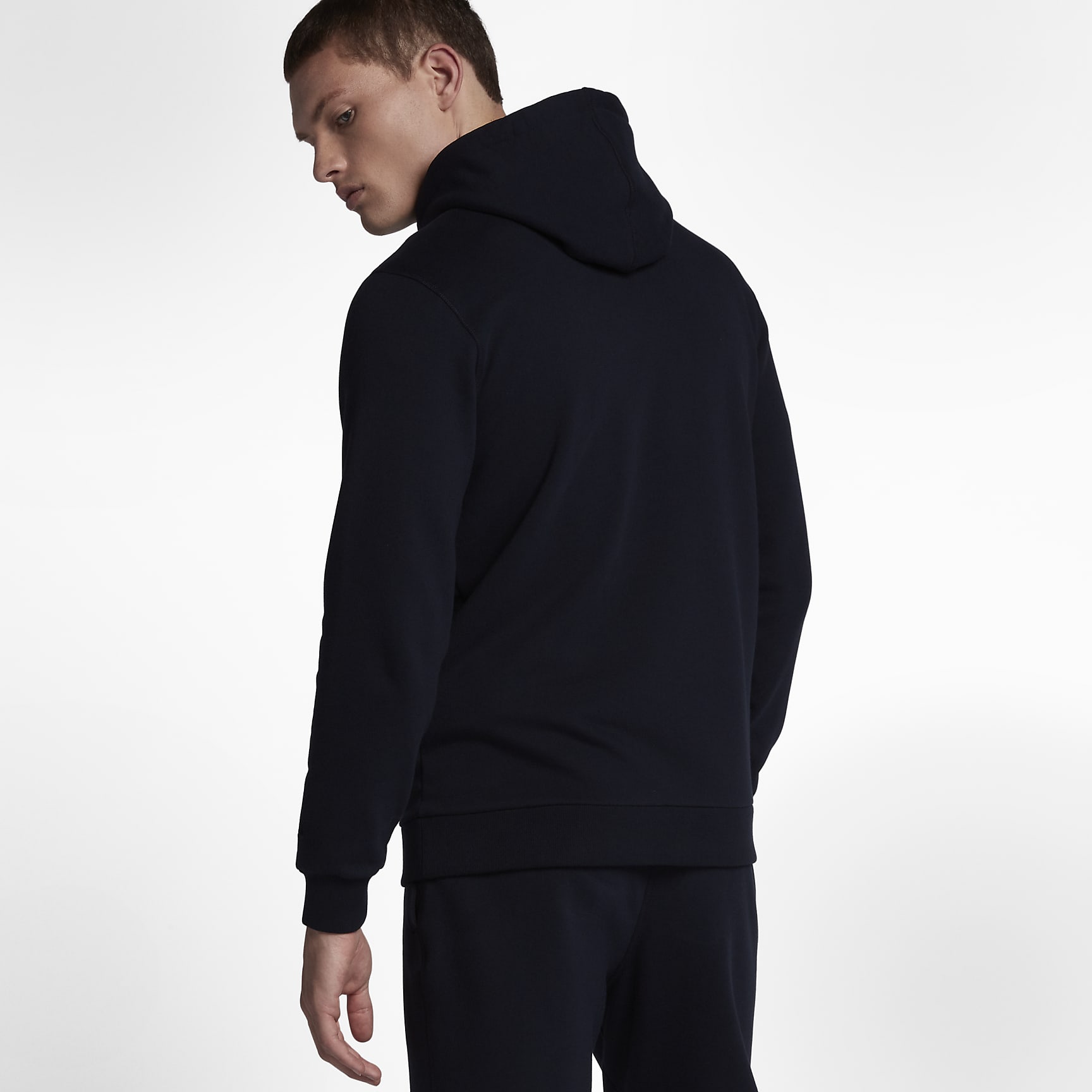 NikeLab Made In Italy Full-Zip Men's Hoodie - Dark Obsidian/Dark Obsidian