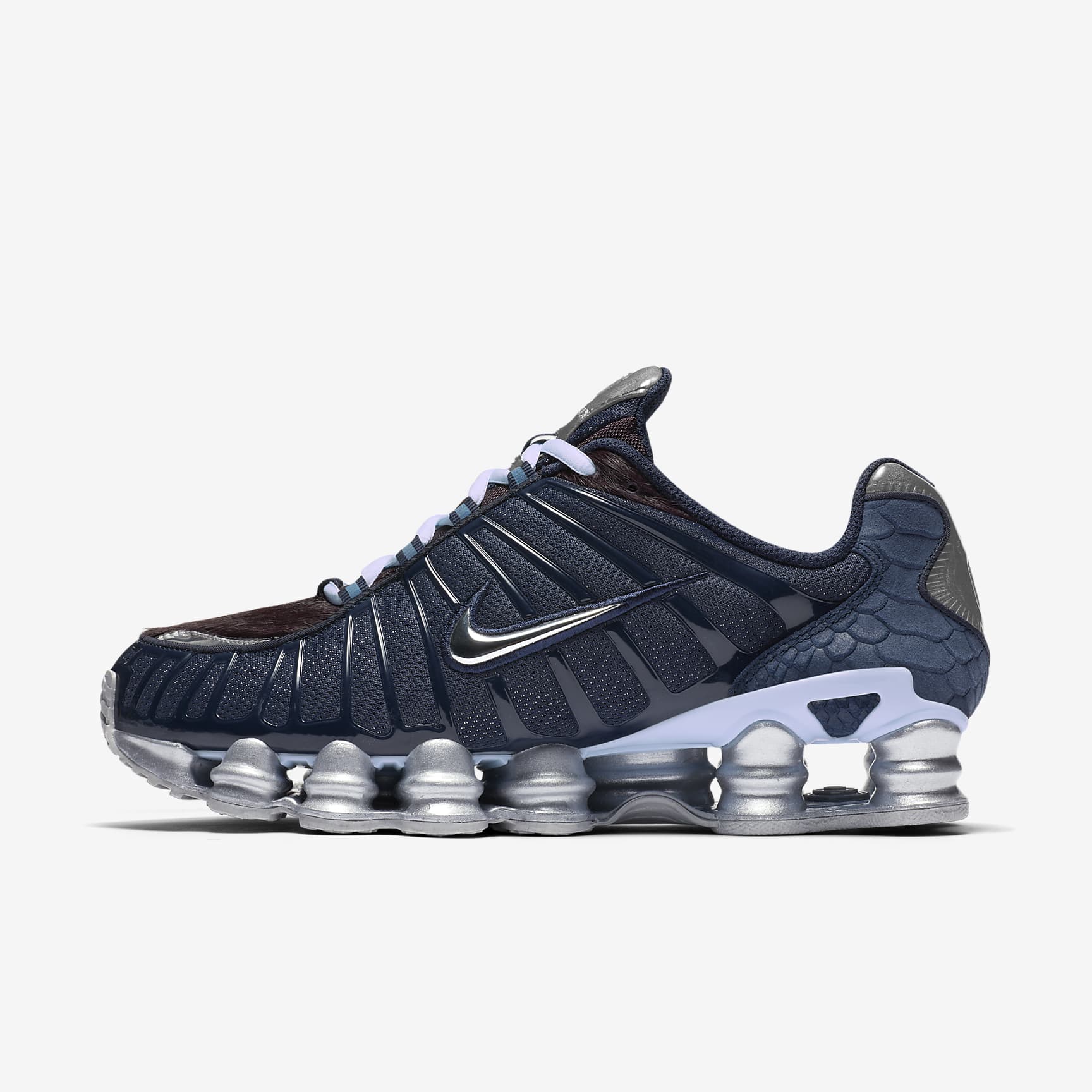 Nike Shox TL Men's Shoes - Obsidian/Celestine Blue/Burgundy Ash/Metallic Silver